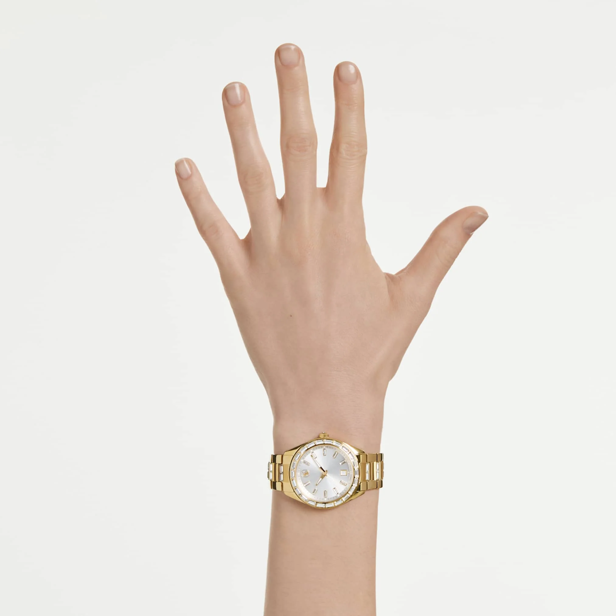 Matrix date watch Swiss Made, Metal bracelet, Gold tone, Gold-tone finish - Image 6