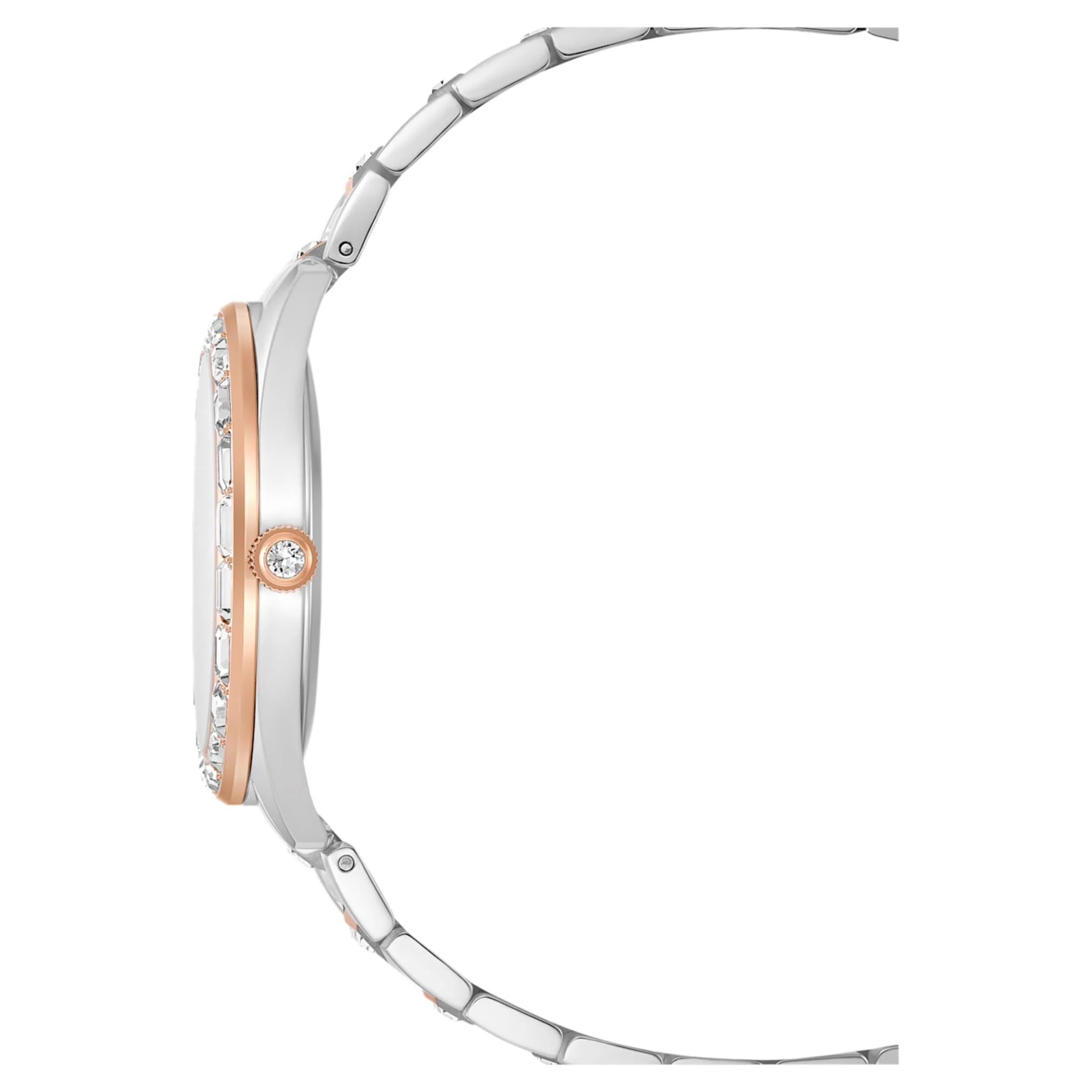 Matrix date watch Swiss Made, Metal bracelet, Rose gold tone, Mixed metal finish - Image 5