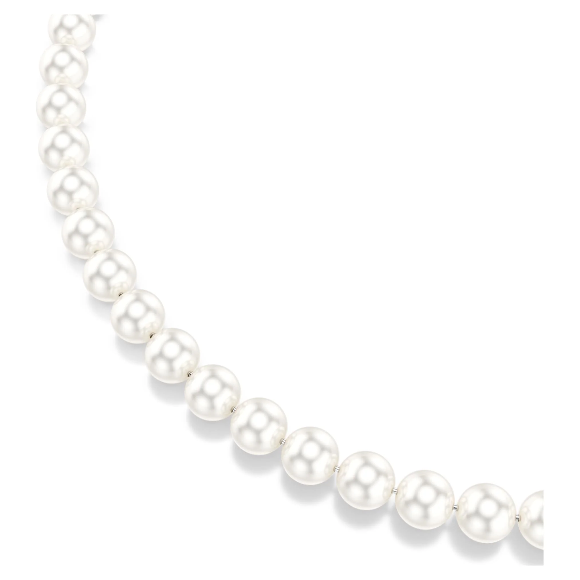 Matrix necklace Crystal pearl, White, Rhodium plated - Image 4