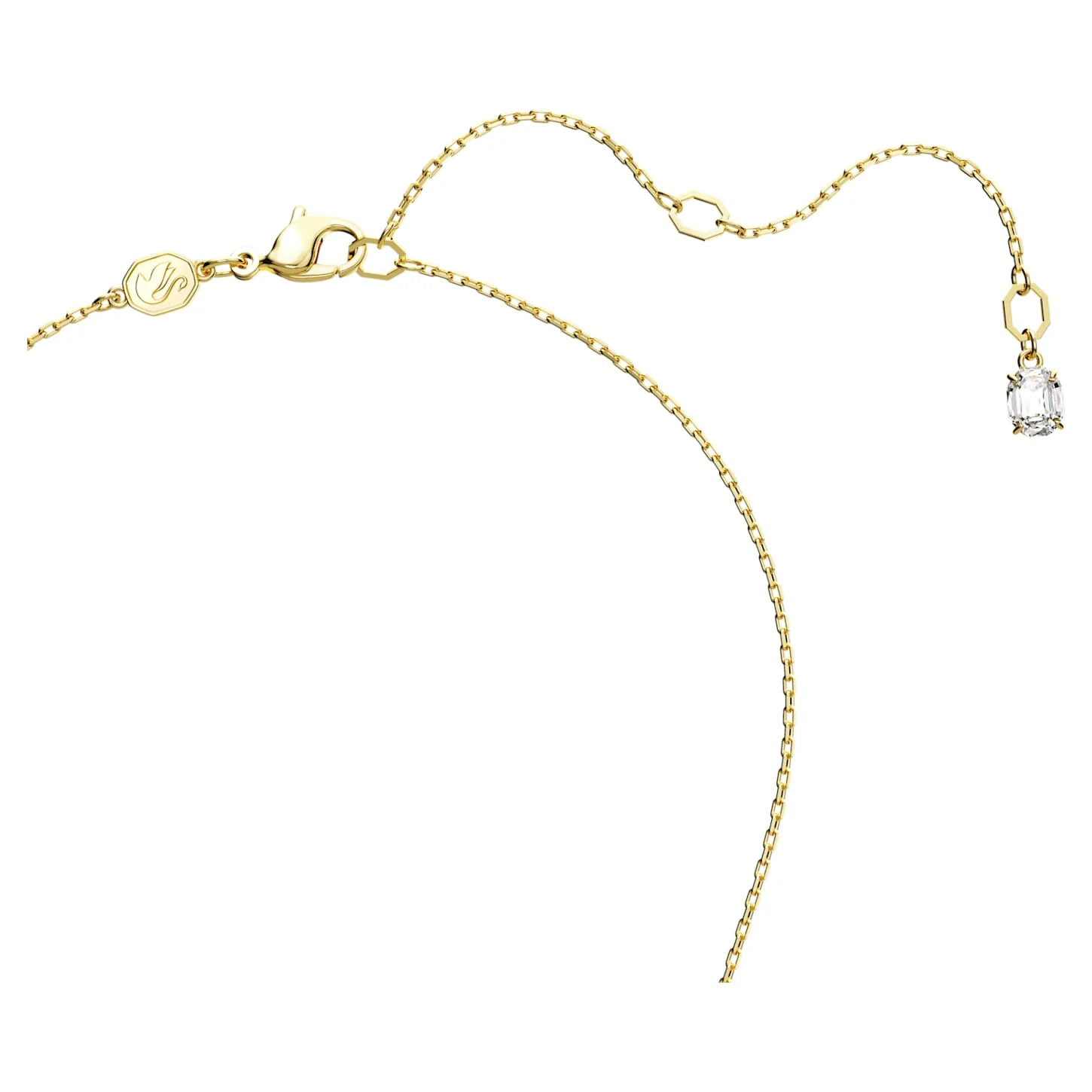 Matrix pendant Rectangular cut, Green, Gold-tone plated - Image 3