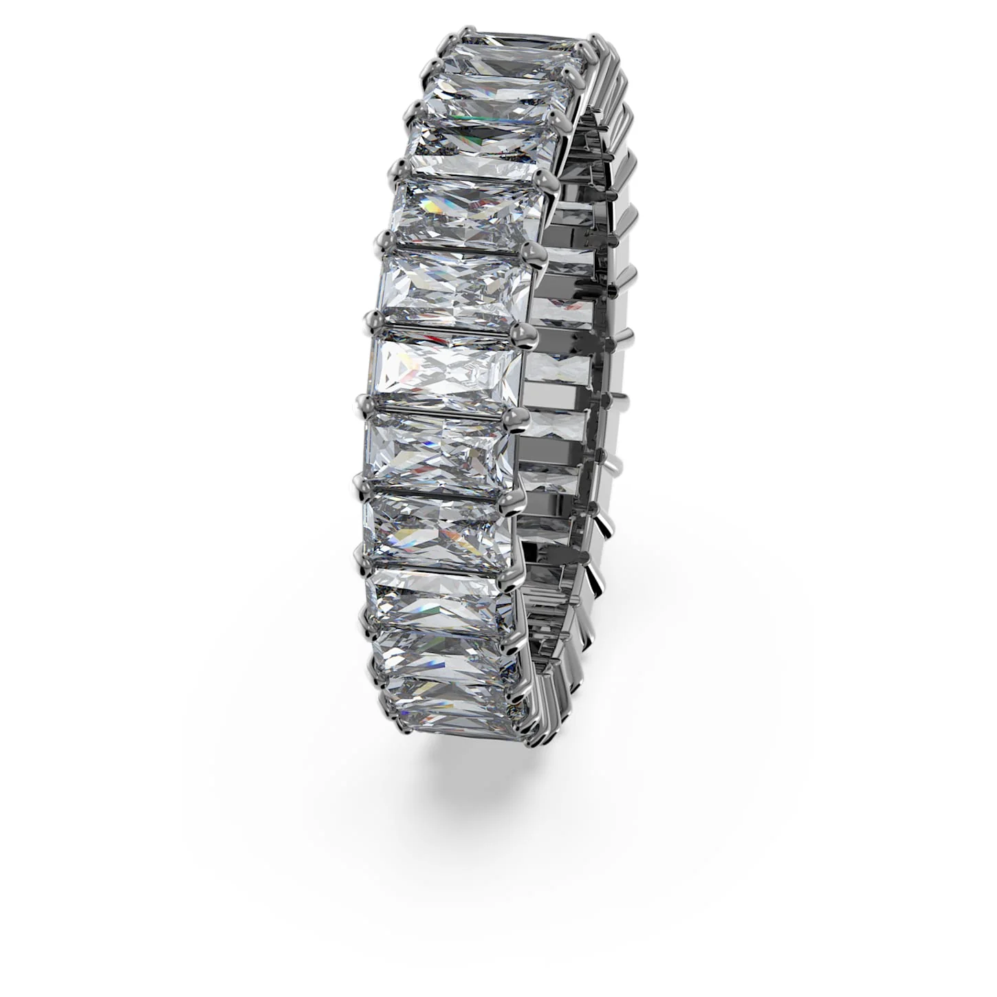 Matrix ring Baguette cut, Gray, Ruthenium plated - Image 3