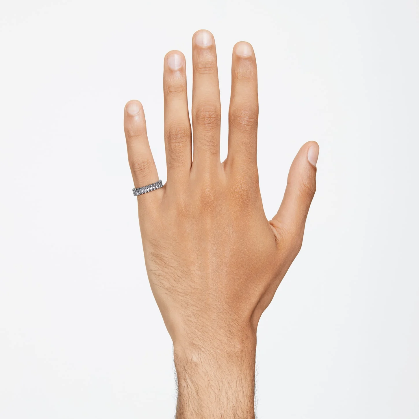 Matrix ring Baguette cut, Gray, Ruthenium plated - Image 6