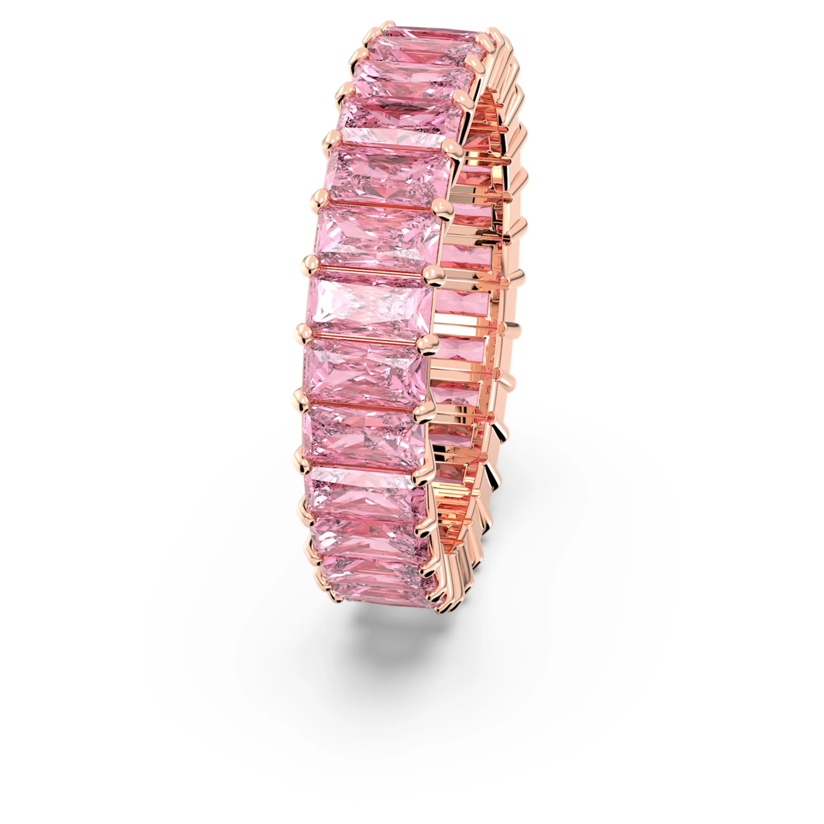 Matrix ring Baguette cut, Pink, Rose gold-tone plated - Image 3