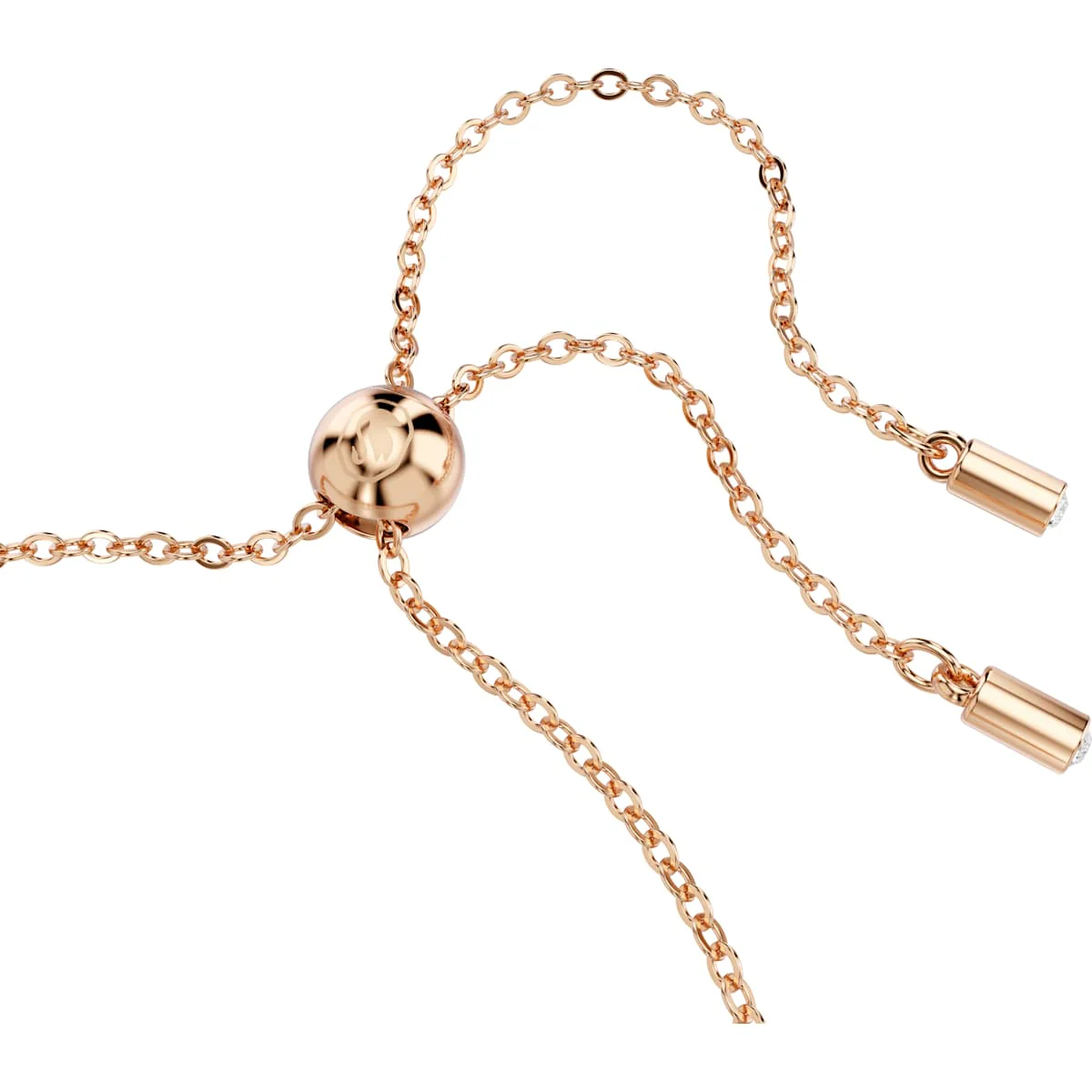 Matrix Tennis bracelet, Mixed cuts, White, Rose gold-tone plated - Image 3