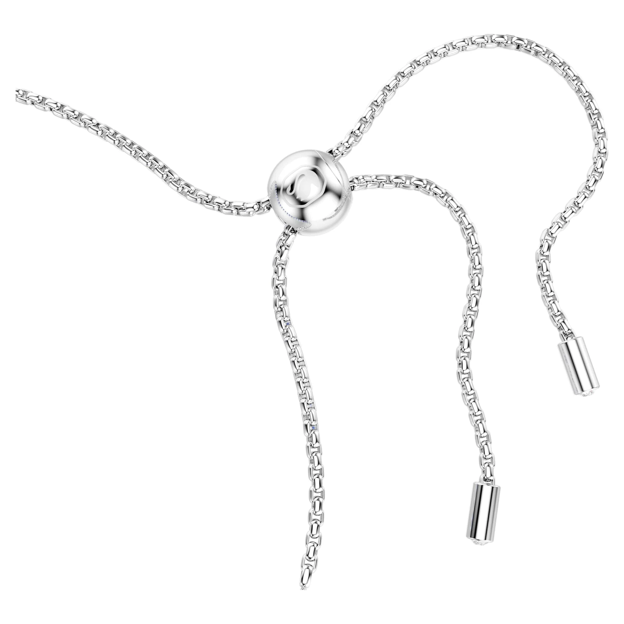 Matrix Tennis bracelet Mixed round cuts, Blue, Rhodium plated - Image 3