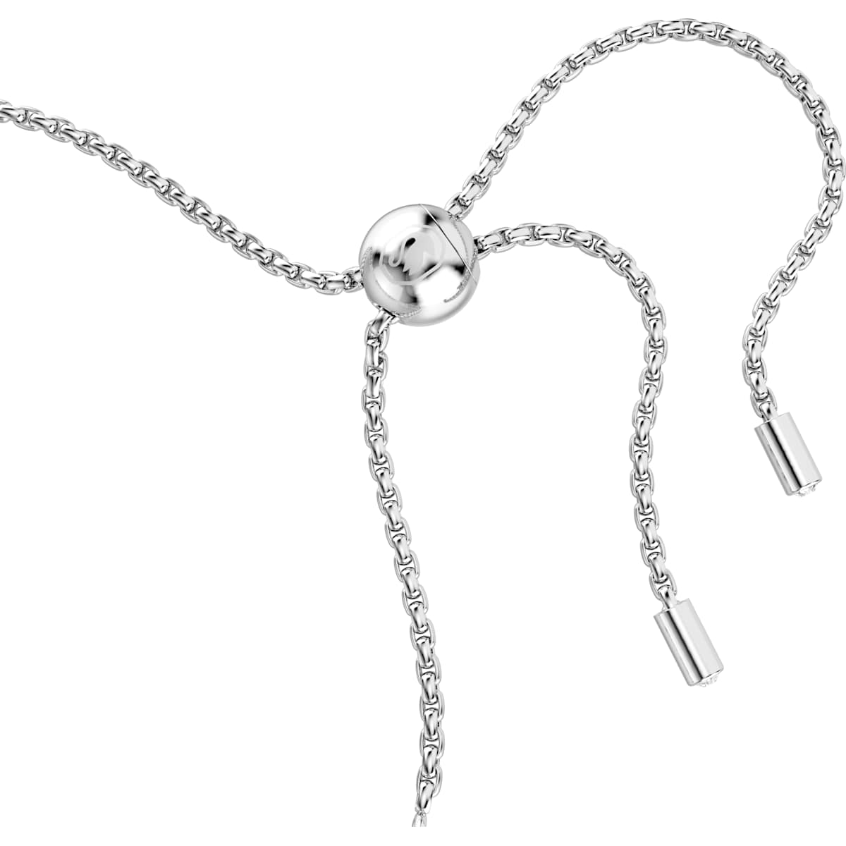 Matrix Tennis bracelet Mixed round cuts, White, Rhodium plated - Image 3