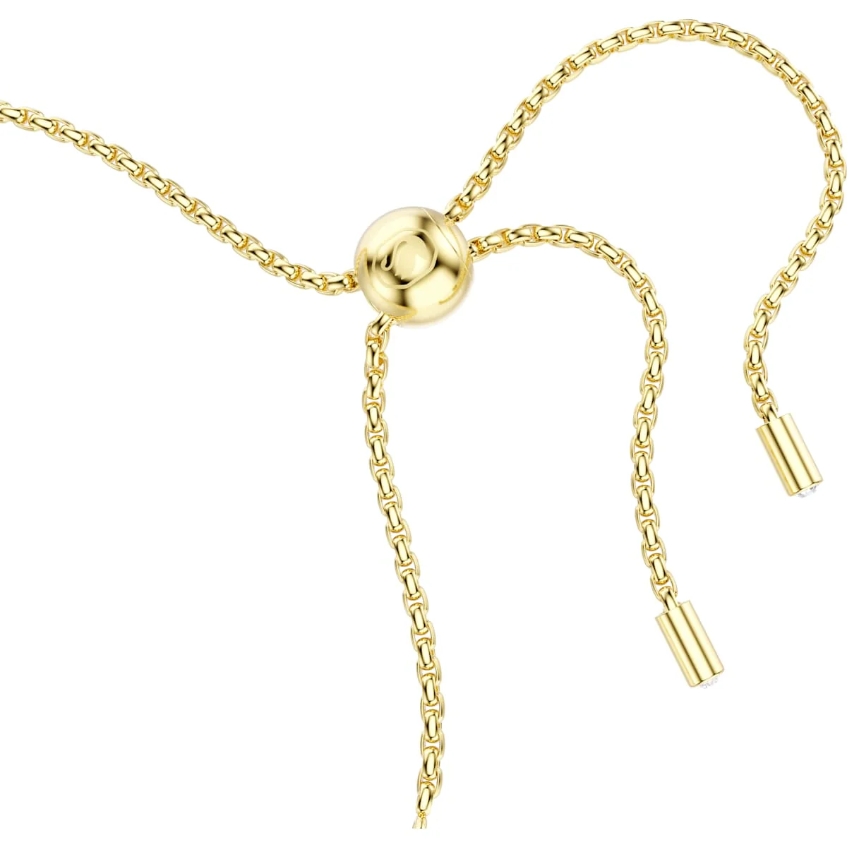 Matrix Tennis bracelet, Round cut, White, Gold-tone plated - Image 3