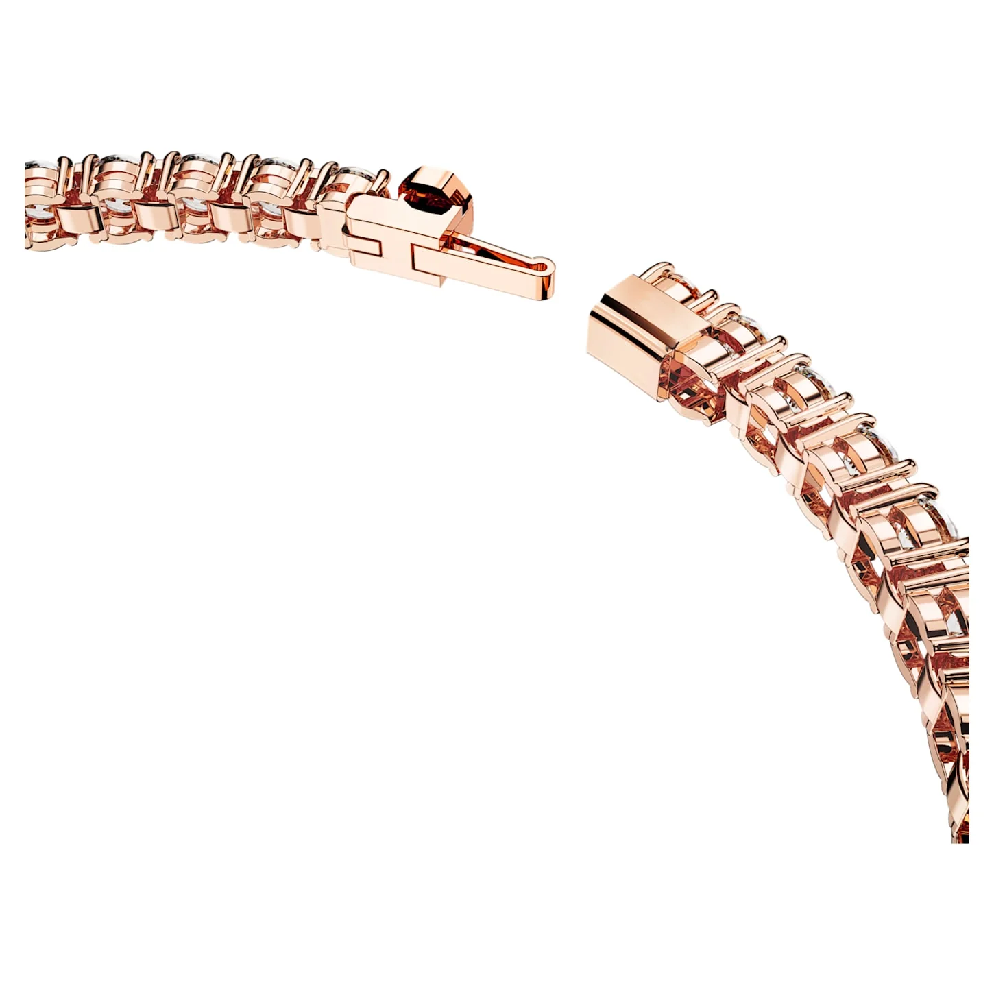 Matrix Tennis bracelet Round cut, White, Rose gold-tone plated - Image 3