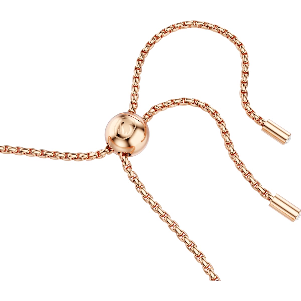 Matrix Tennis bracelet Round cut, White, Rose gold-tone plated - Image 4