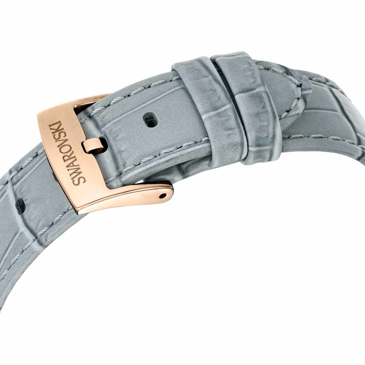 Matrix Tennis Chrono watch, Swiss Made, Leather strap, Gray, Champagne gold-tone finish - Image 6