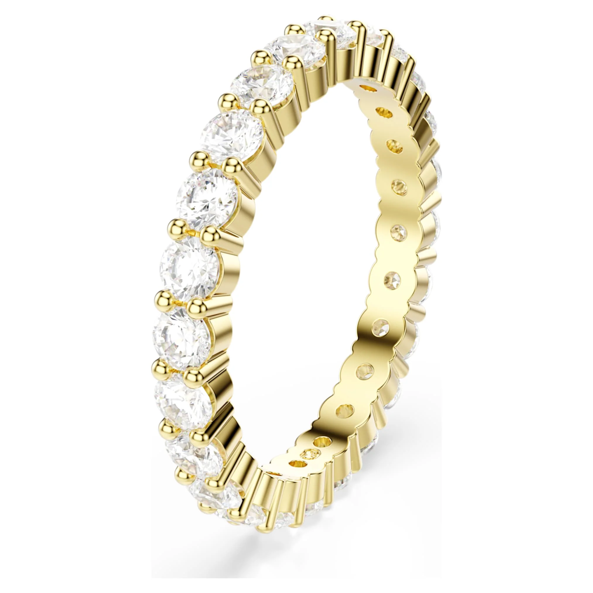 Matrix Vittore band ring Round cut, White, Gold-tone plated - Image 2