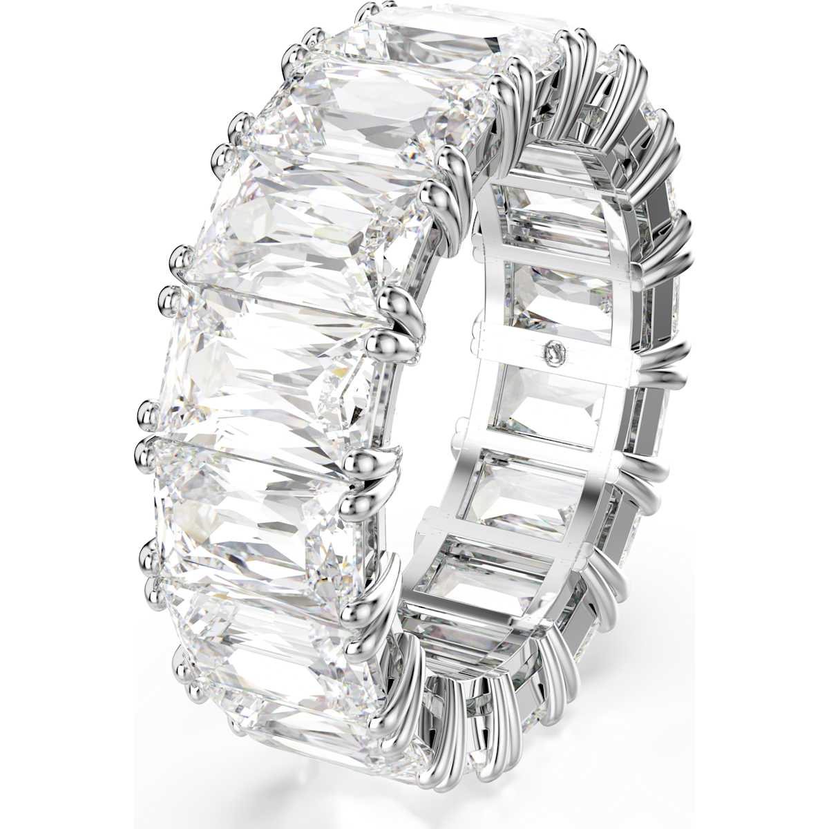 Matrix Vittore ring Baguette cut, White, Rhodium plated - Image 2