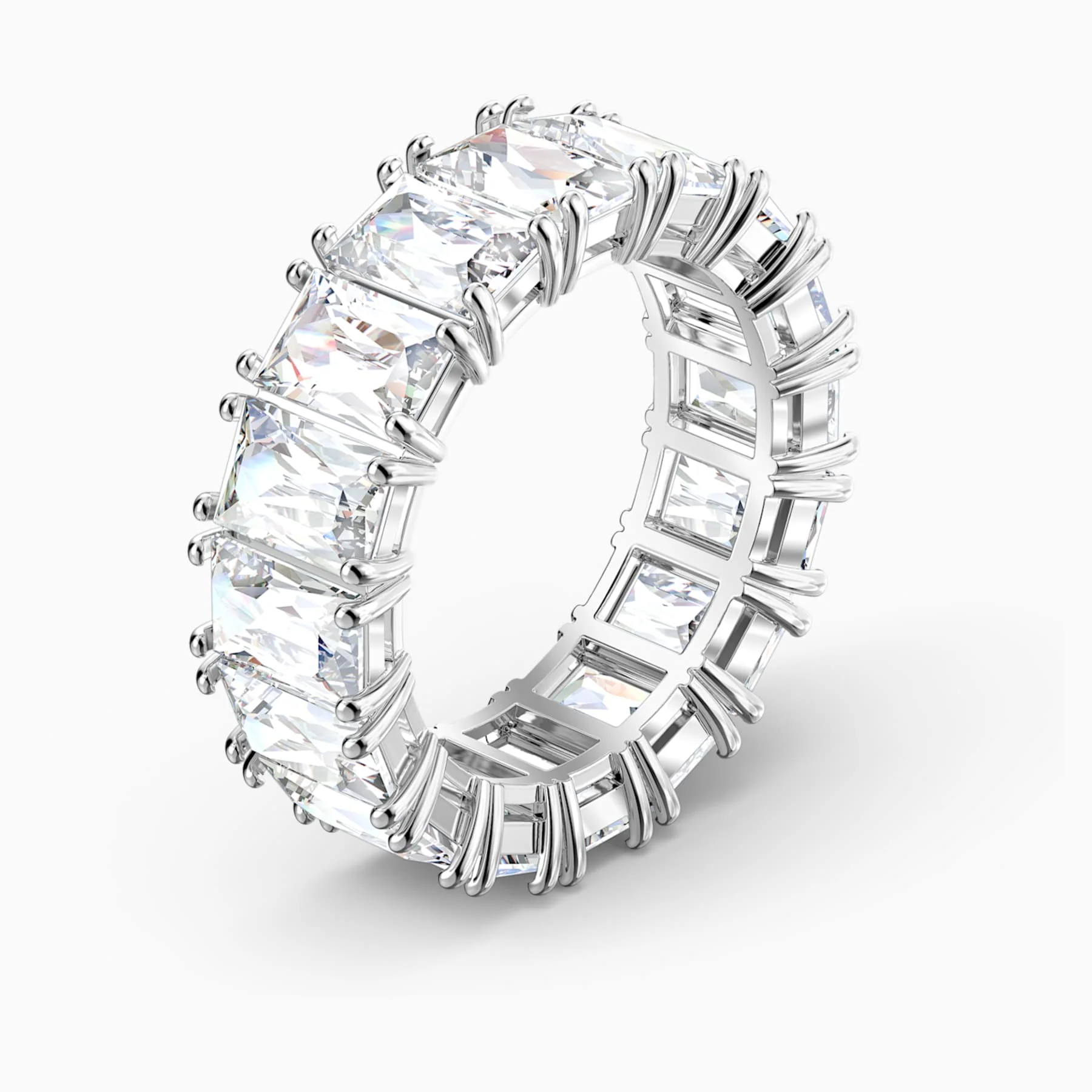 Matrix Vittore ring Rectangular cut, White, Rhodium plated - Image 3