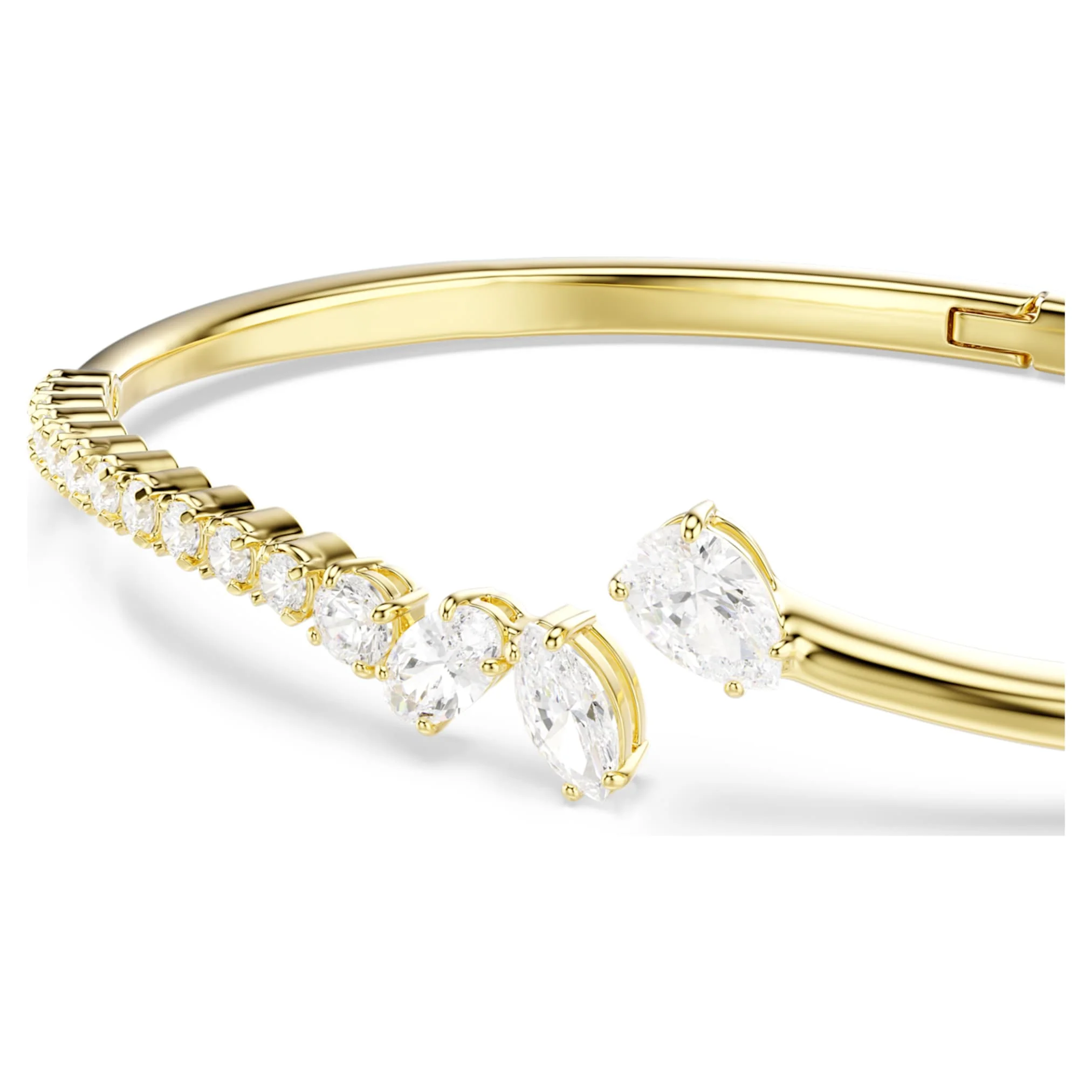 Mesmera bangle Mixed cuts, White, 18K gold finish - Image 2