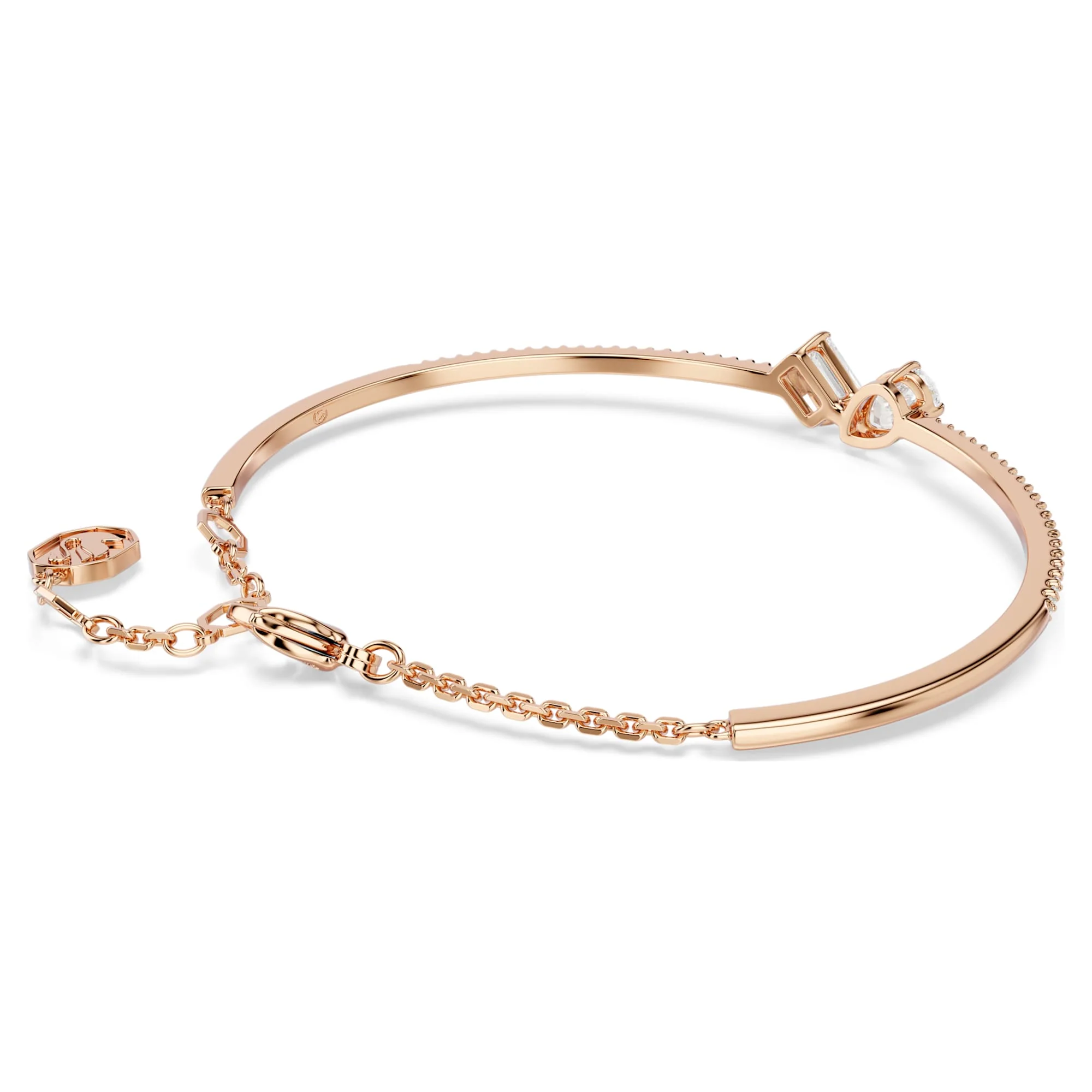Mesmera bangle Mixed cuts, White, Rose gold-tone plated - Image 5