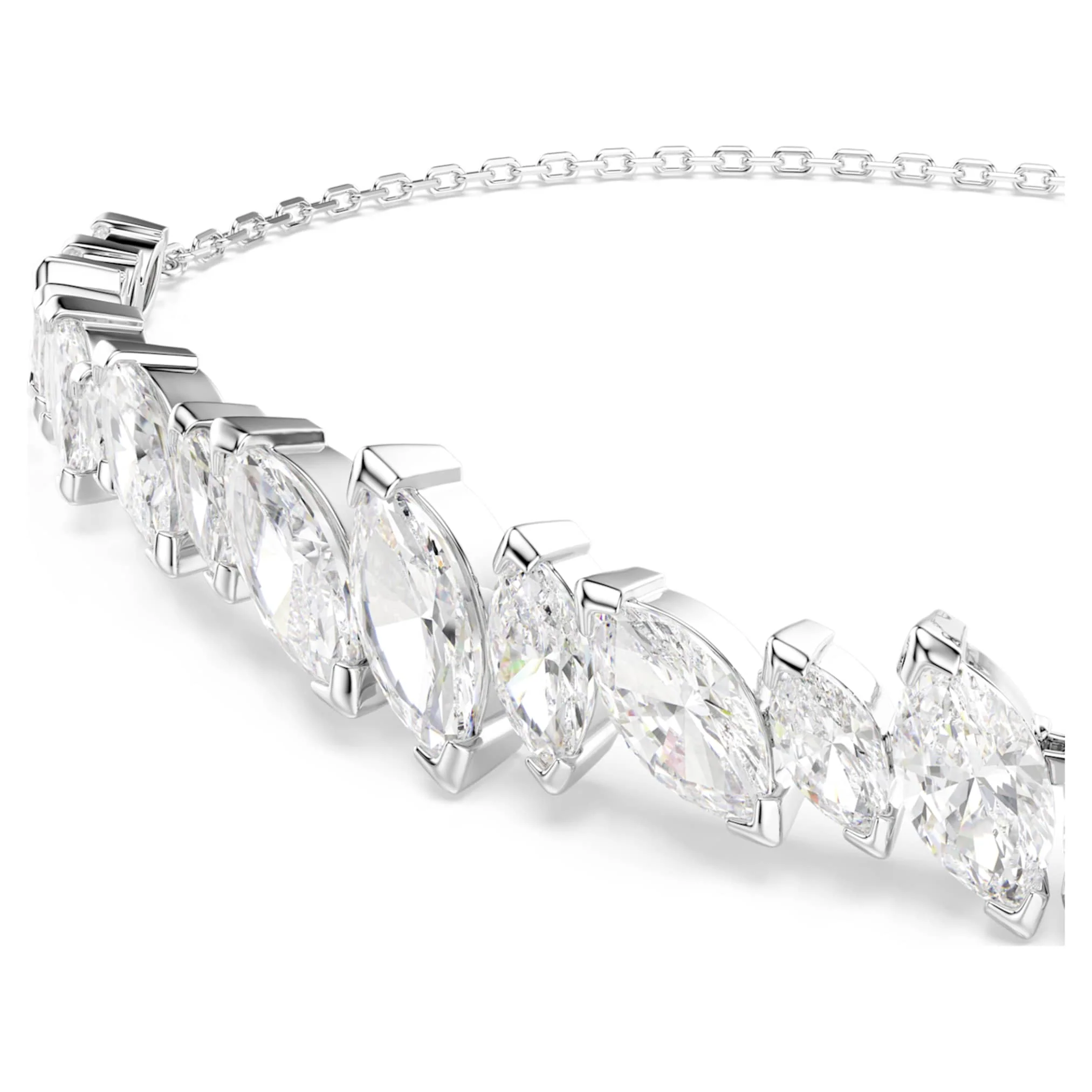 Mesmera bracelet Marquise cut, White, Rhodium plated - Image 2
