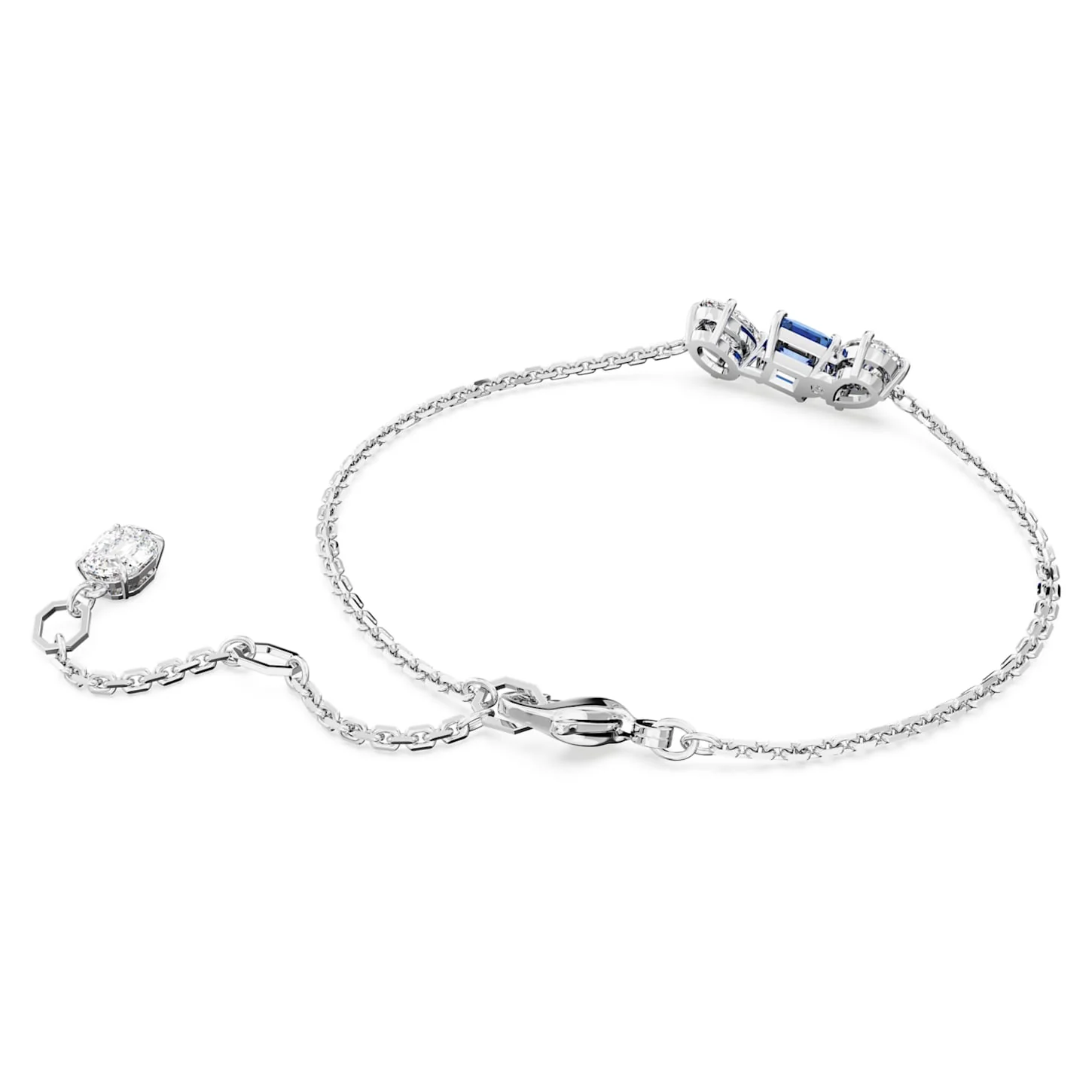 Mesmera bracelet Mixed cuts, Blue, Rhodium plated - Image 4