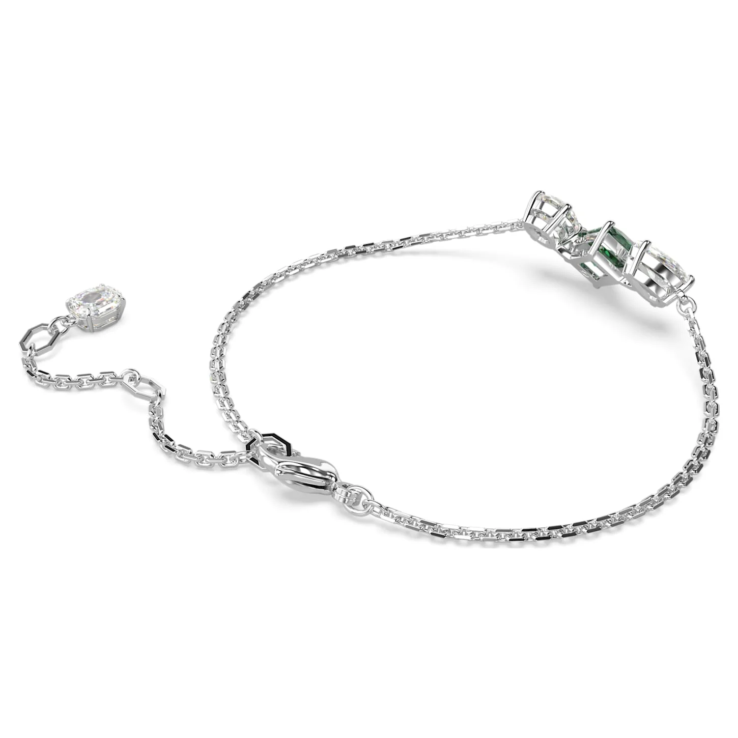 Mesmera bracelet Mixed cuts, Green, Rhodium plated - Image 4
