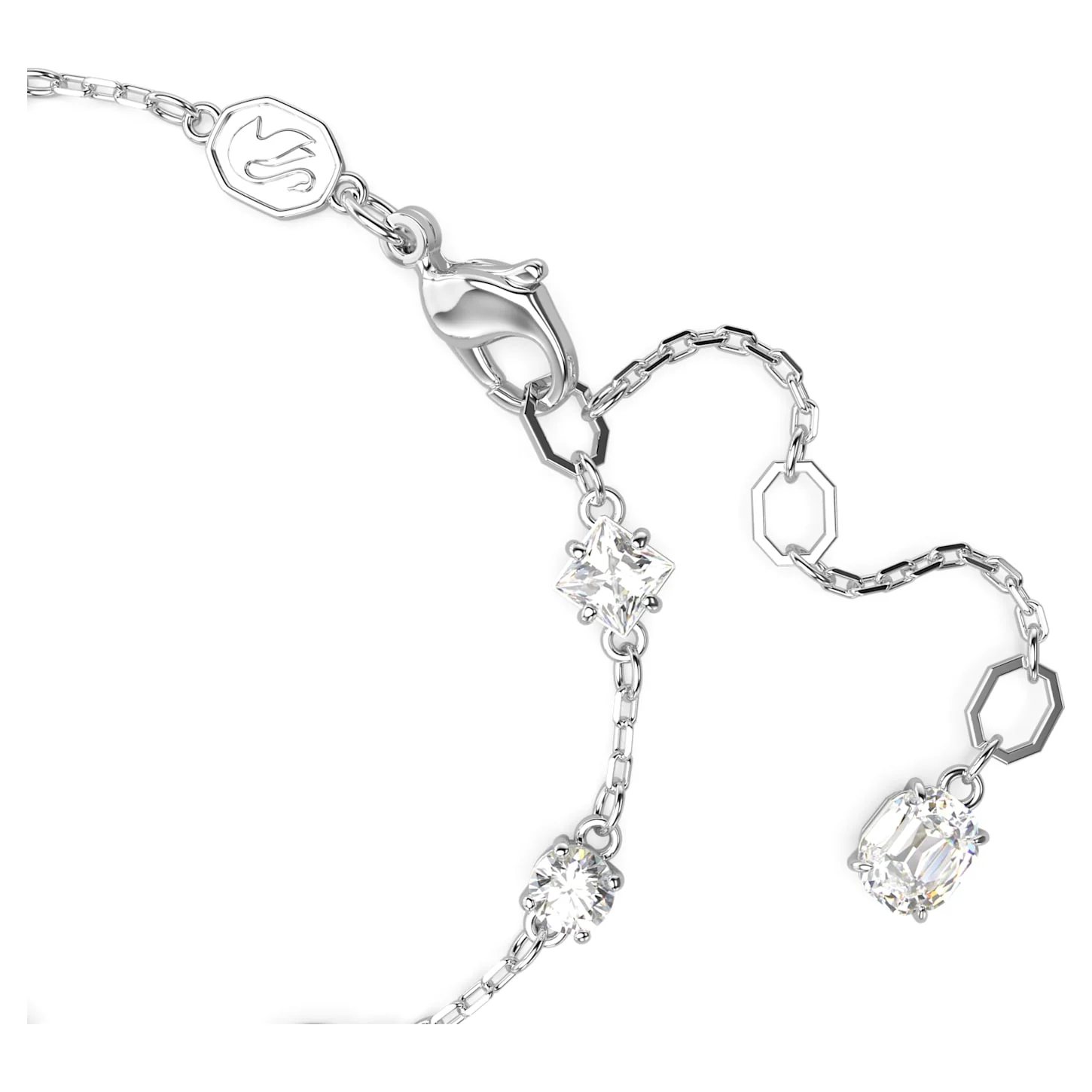 Mesmera bracelet Mixed cuts, Scattered design, White, Rhodium plated - Image 3