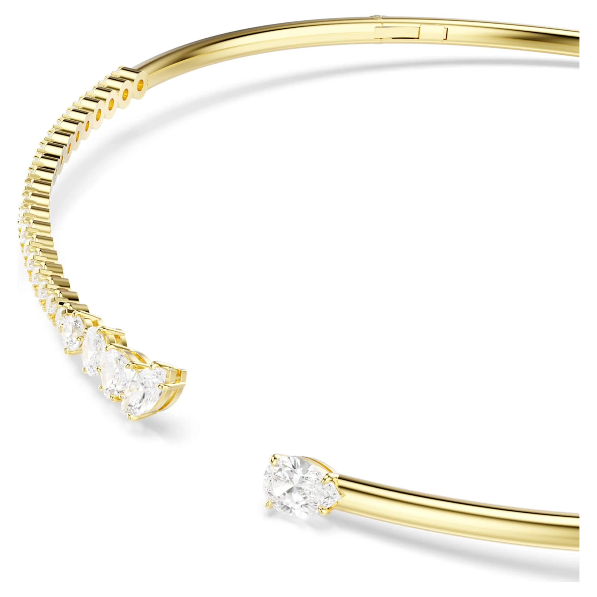Mesmera choker Mixed cuts, White, 18K gold finish - Image 2