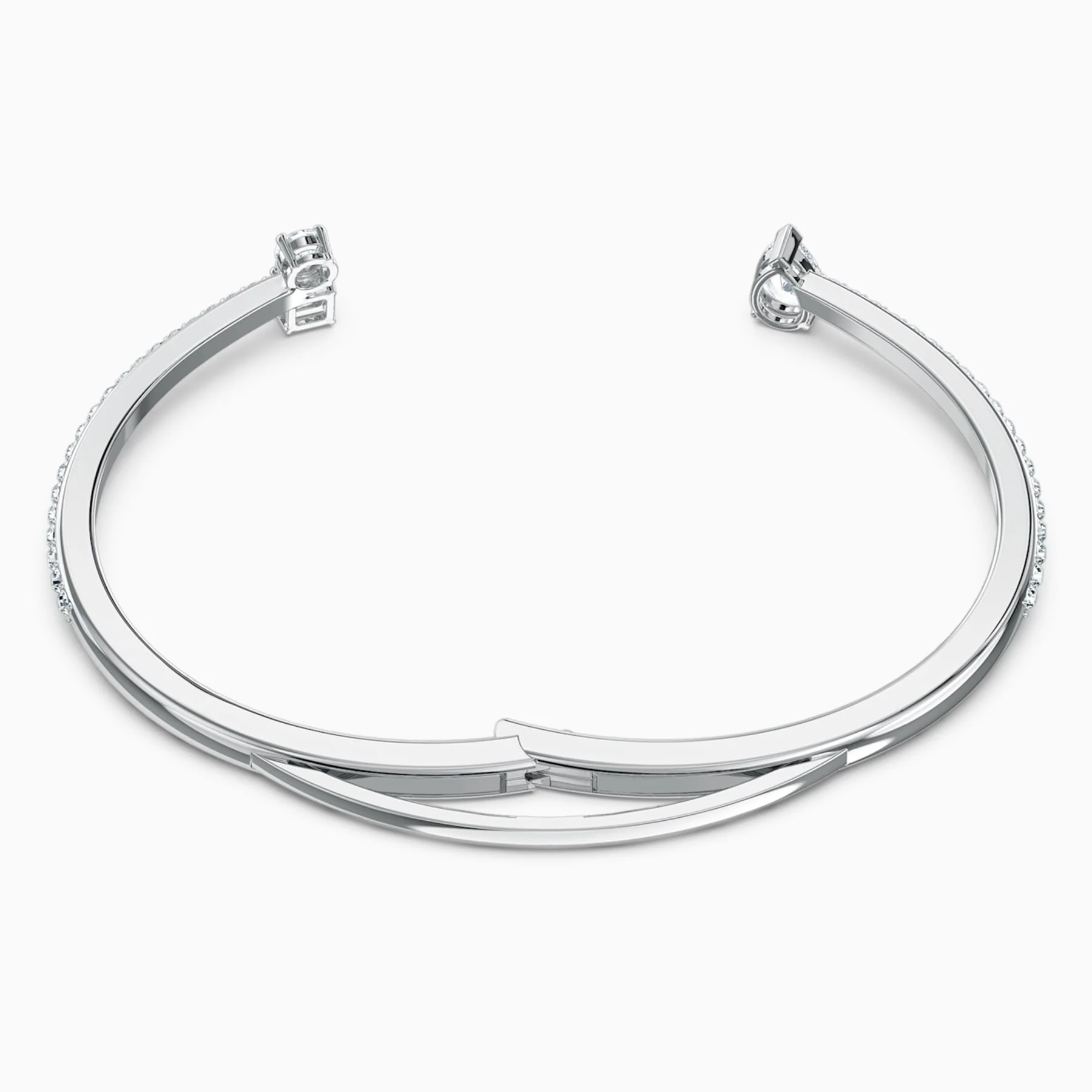 Mesmera cuff Mixed cuts, White, Rhodium plated - Image 3