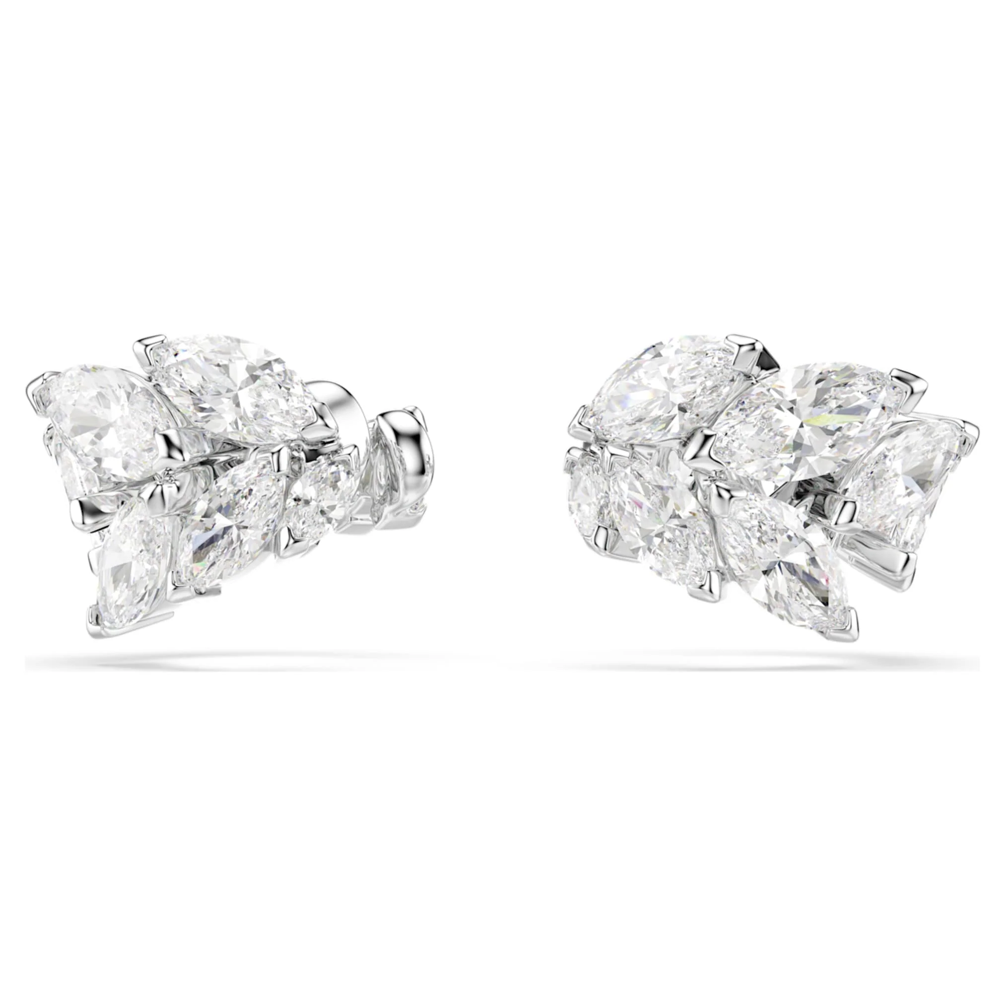 Mesmera ear cuffs Marquise cut, White, Rhodium plated - Image 2