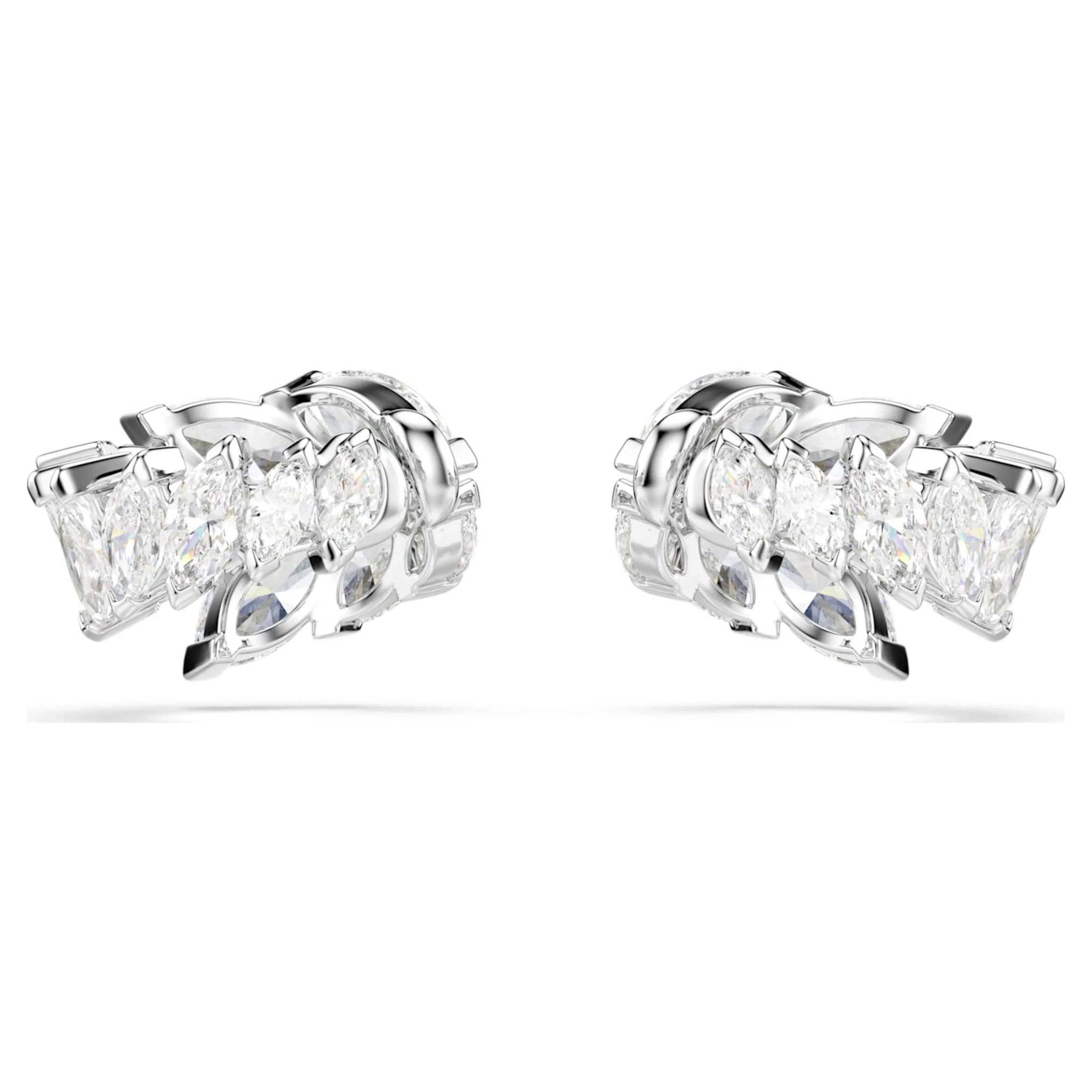 Mesmera ear cuffs Marquise cut, White, Rhodium plated - Image 4