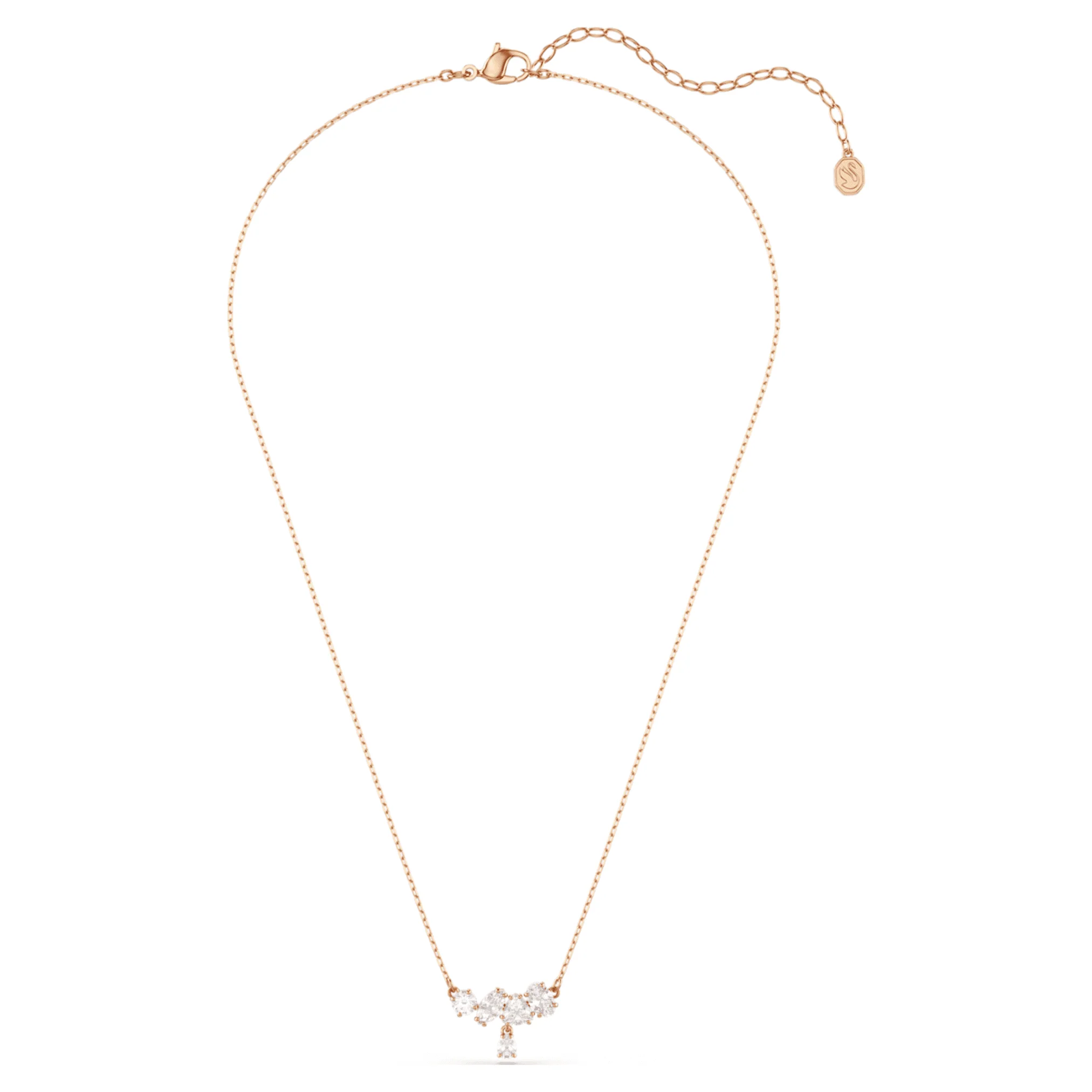 Mesmera necklace Mixed cuts, White, 18K rose gold finish - Image 2