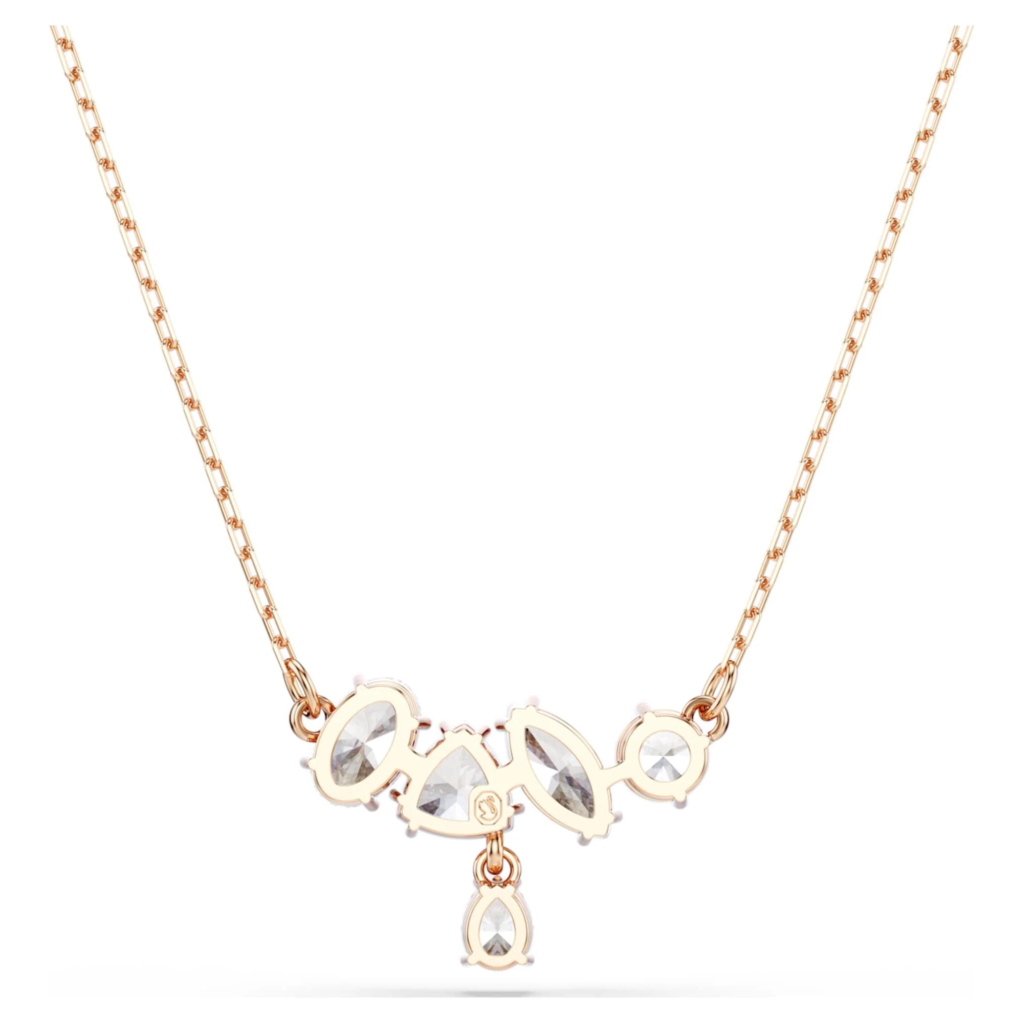 Mesmera necklace Mixed cuts, White, 18K rose gold finish - Image 5