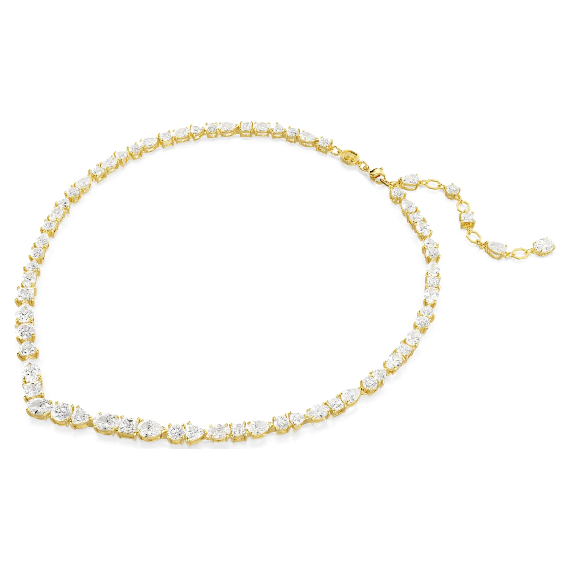 Mesmera necklace Mixed cuts, White, Gold-tone plated - Image 2