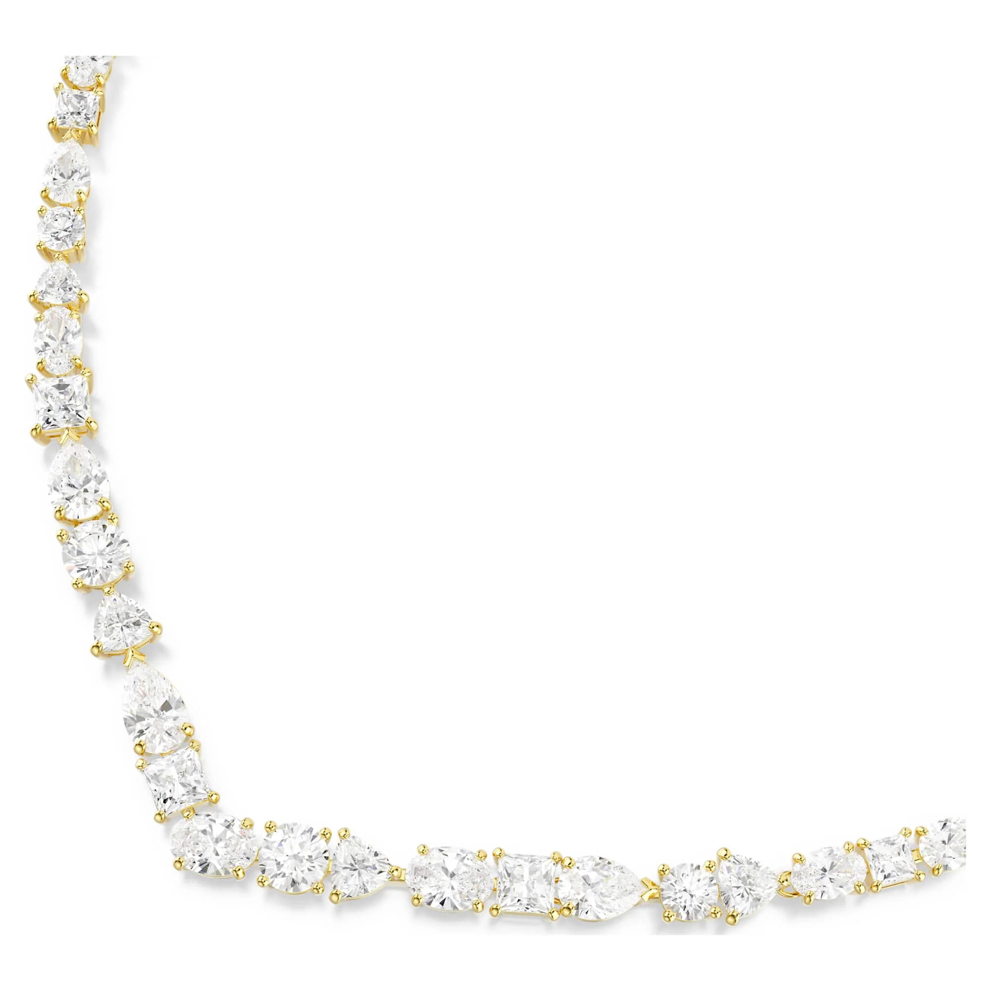 Mesmera necklace Mixed cuts, White, Gold-tone plated - Image 4