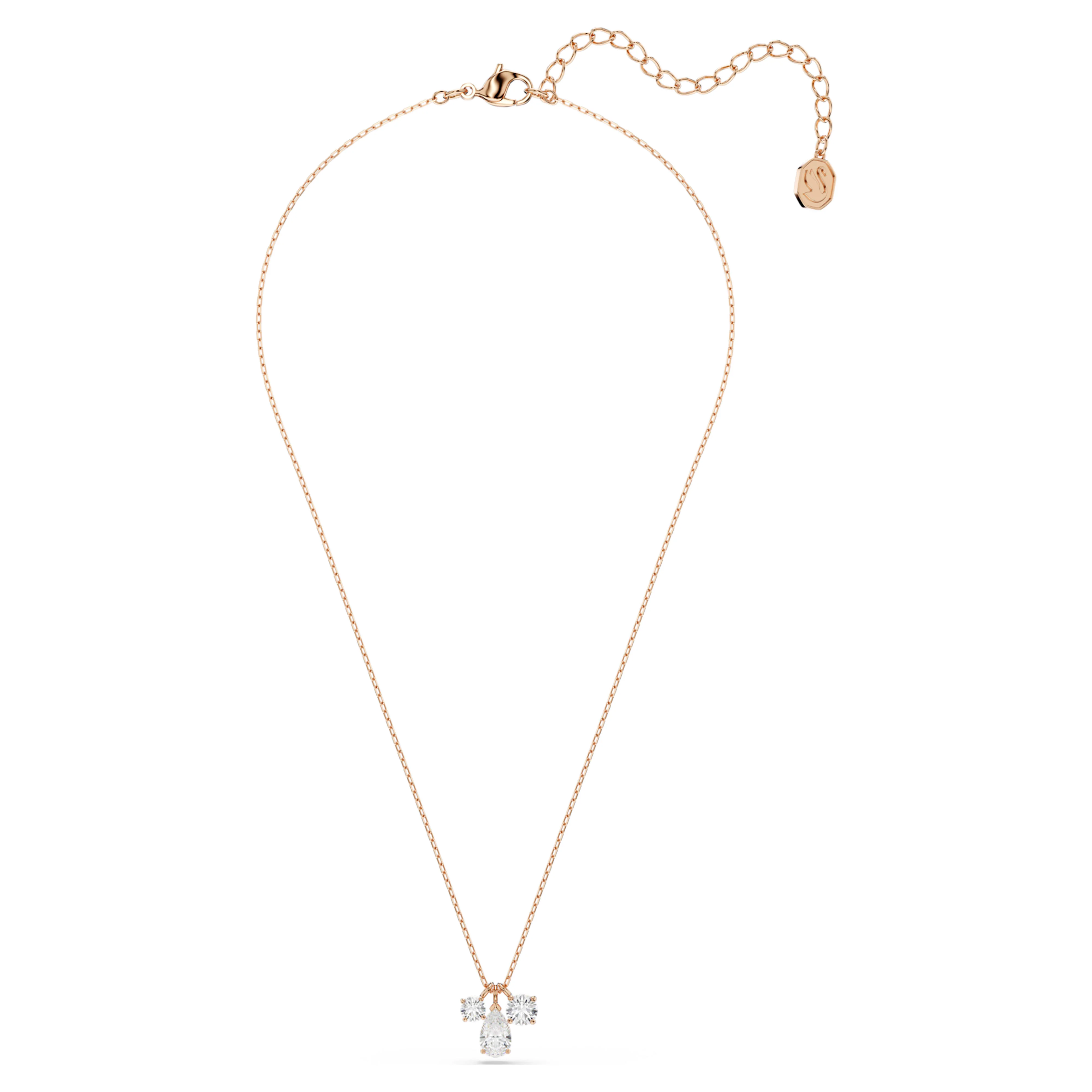 Mesmera pendant Mixed cuts, White, Rose gold-tone plated - Image 2