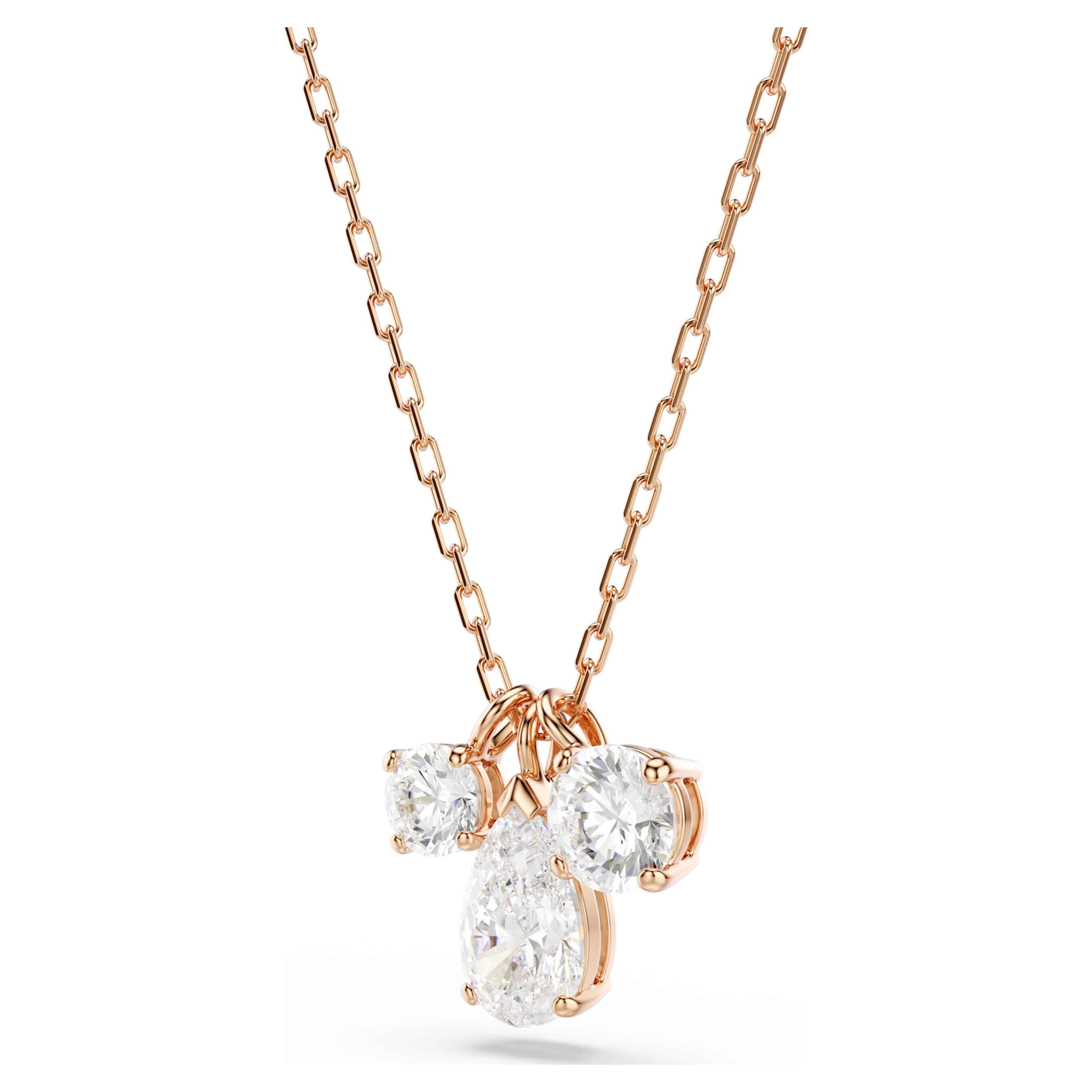 Mesmera pendant Mixed cuts, White, Rose gold-tone plated - Image 3