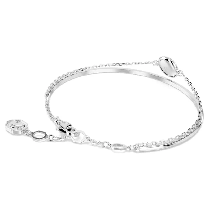 Meteora bangle White, Rhodium plated - Image 4