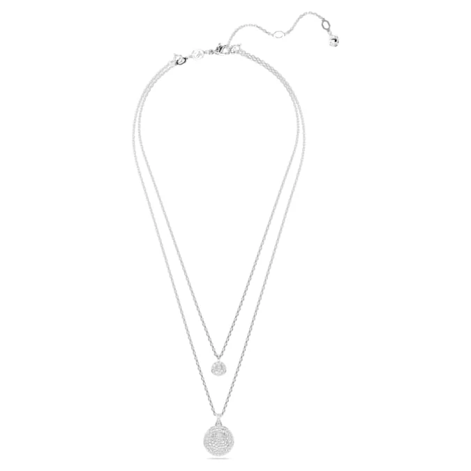 Meteora layered pendant White, Rhodium plated - Image 2