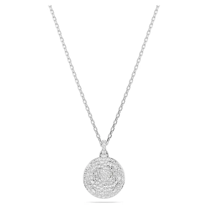 Meteora layered pendant White, Rhodium plated - Image 6