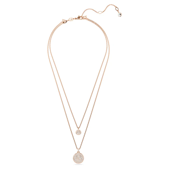 Meteora layered pendant White, Rose gold-tone plated - Image 2