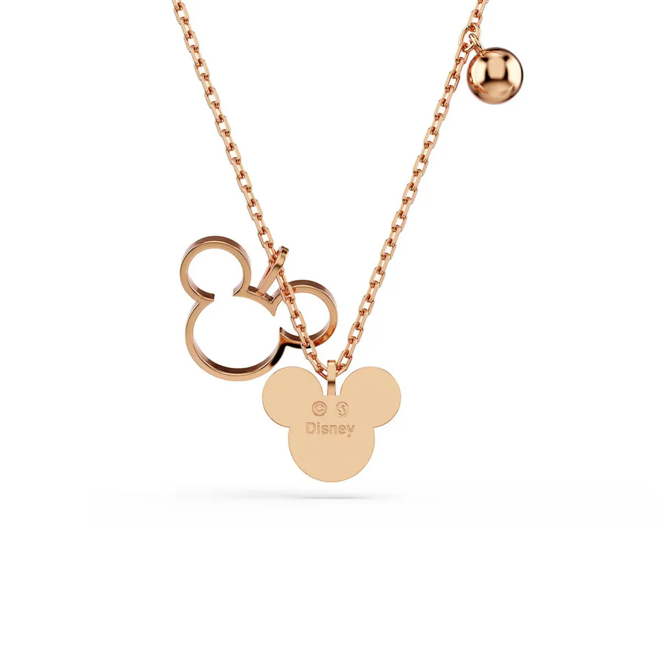 Mickey Pendant, Black, Rose Gold Tone Plated - Image 5