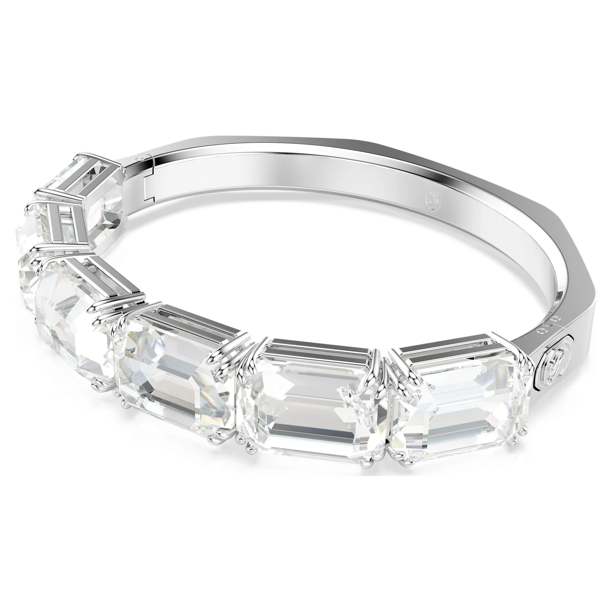 Millenia bangle Octagon cut, White, Rhodium plated - Image 2