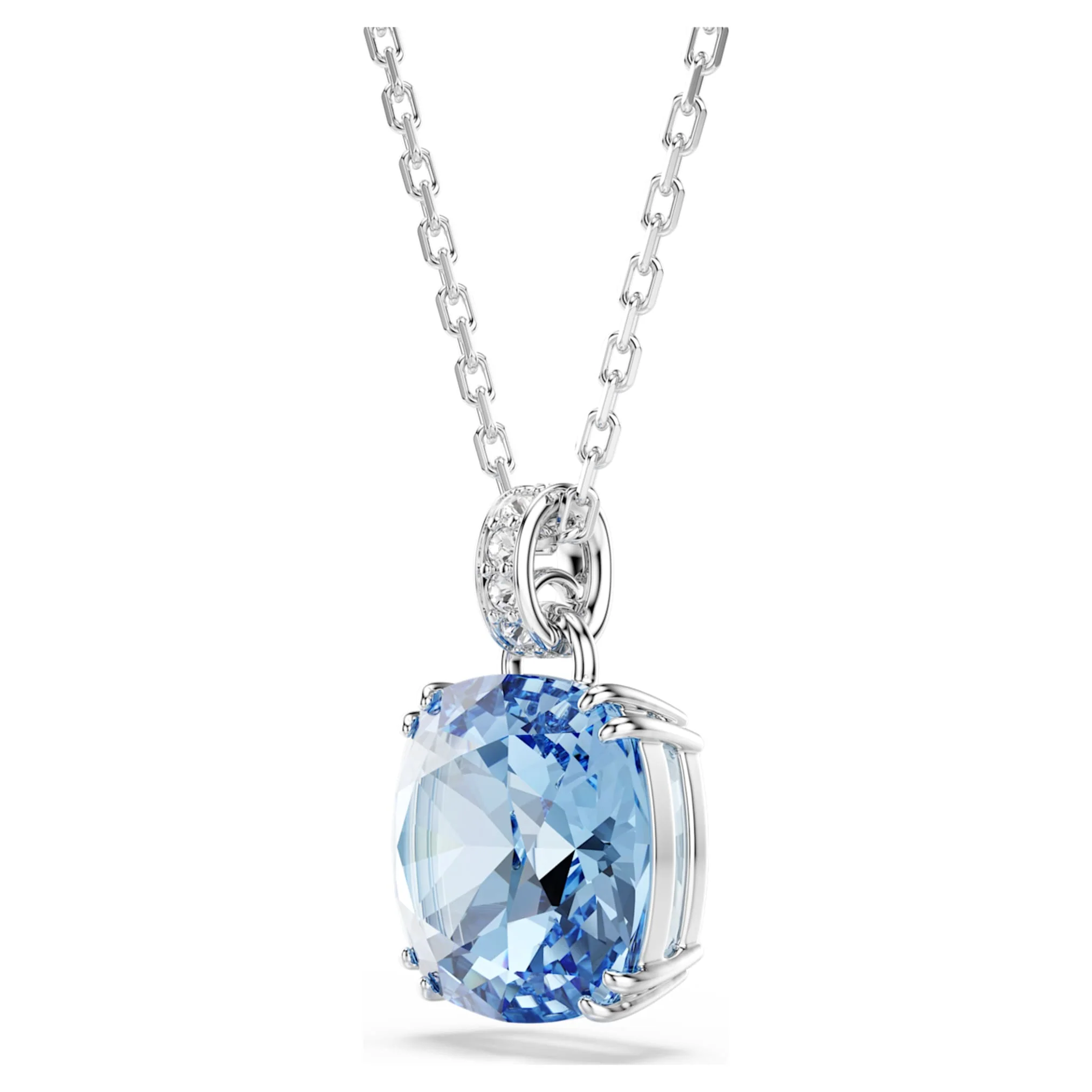 Millenia pendant Cushion cut, Blue, Rhodium plated - Image 3