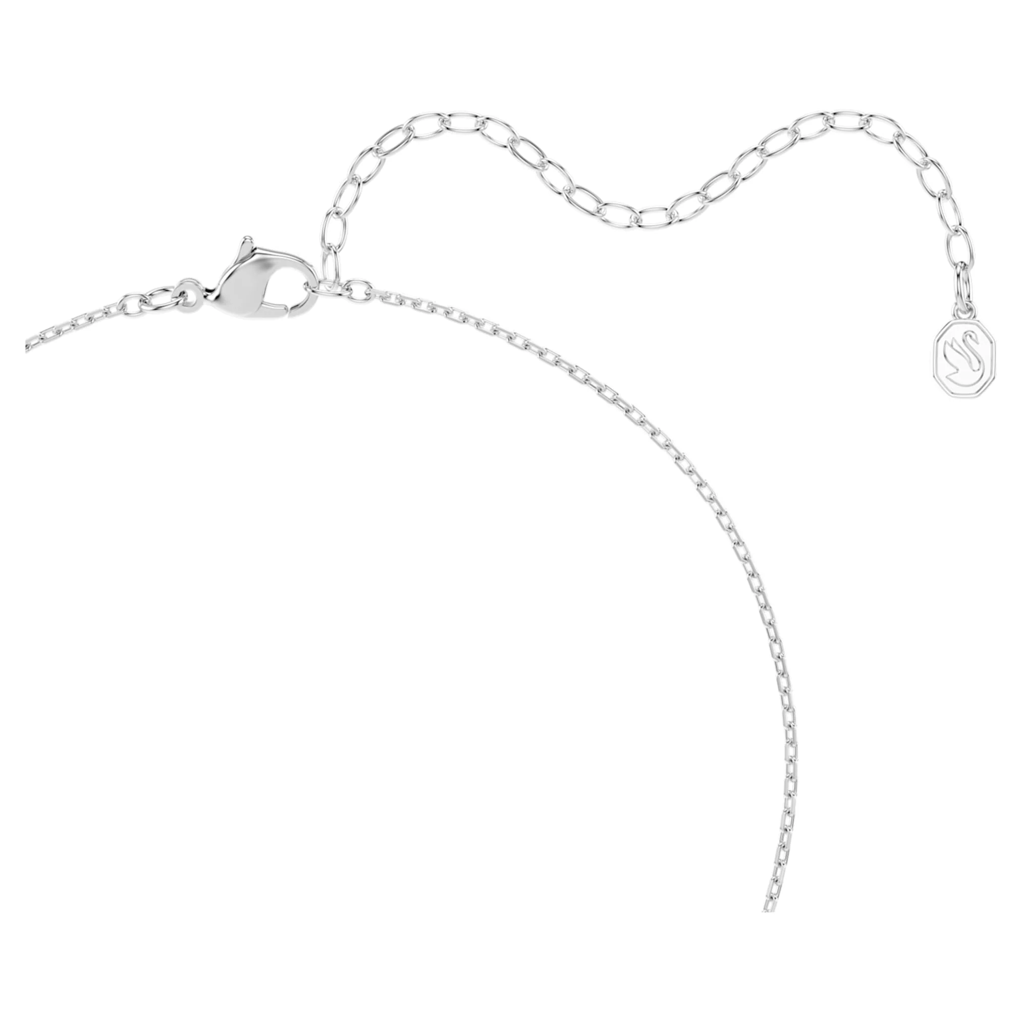 Millenia pendant Cushion cut, Blue, Rhodium plated - Image 4