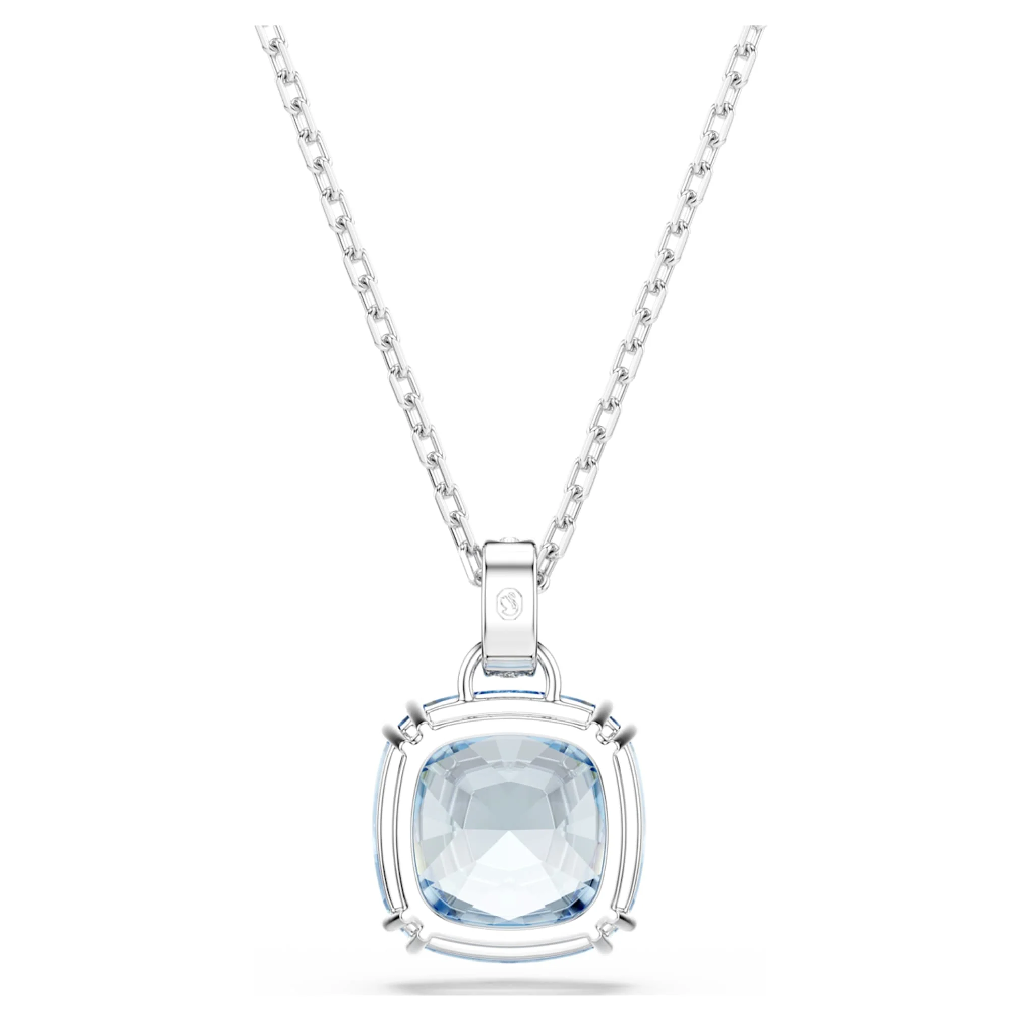 Millenia pendant Cushion cut, Blue, Rhodium plated - Image 5