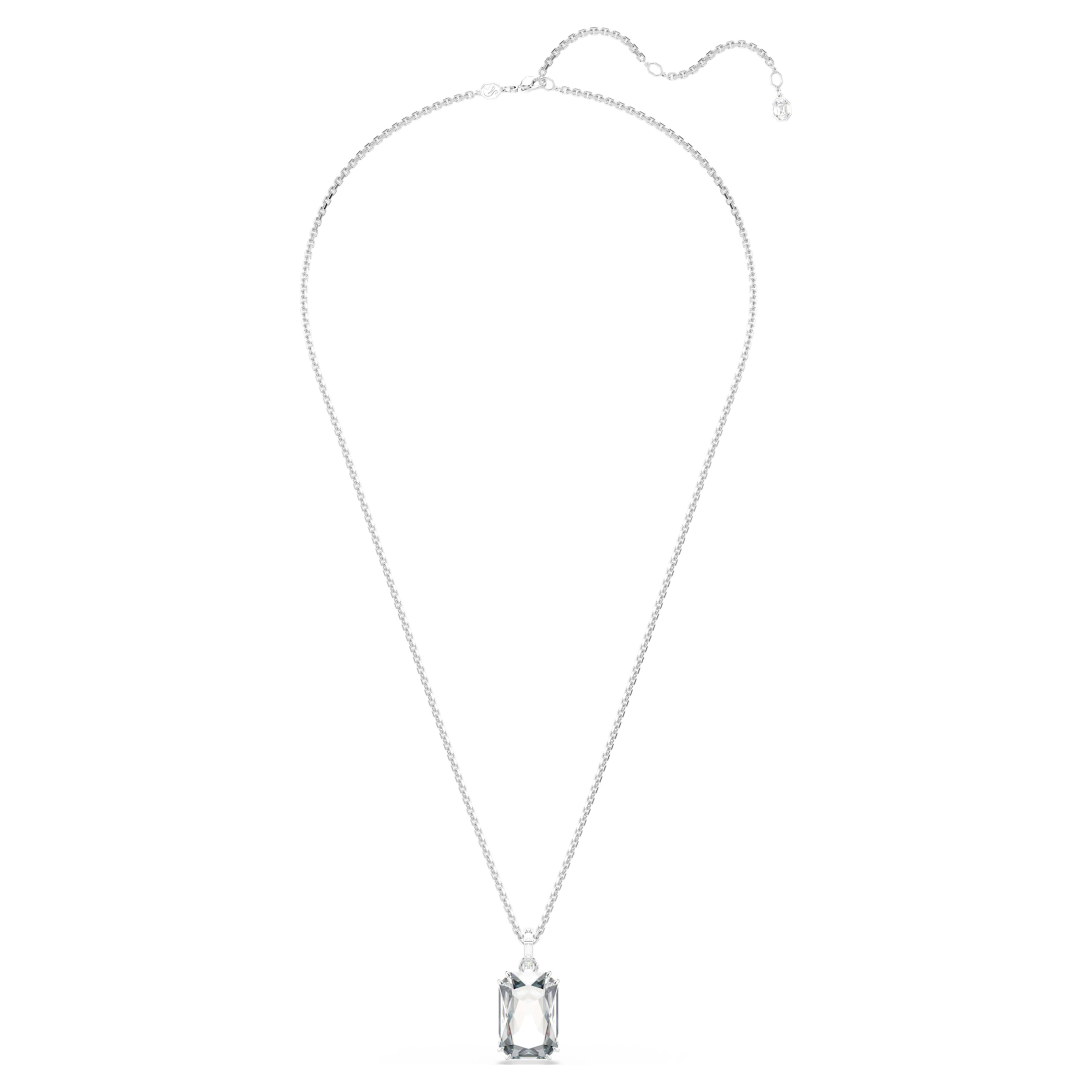 Millenia pendant Octagon cut, White, Rhodium plated - Image 2