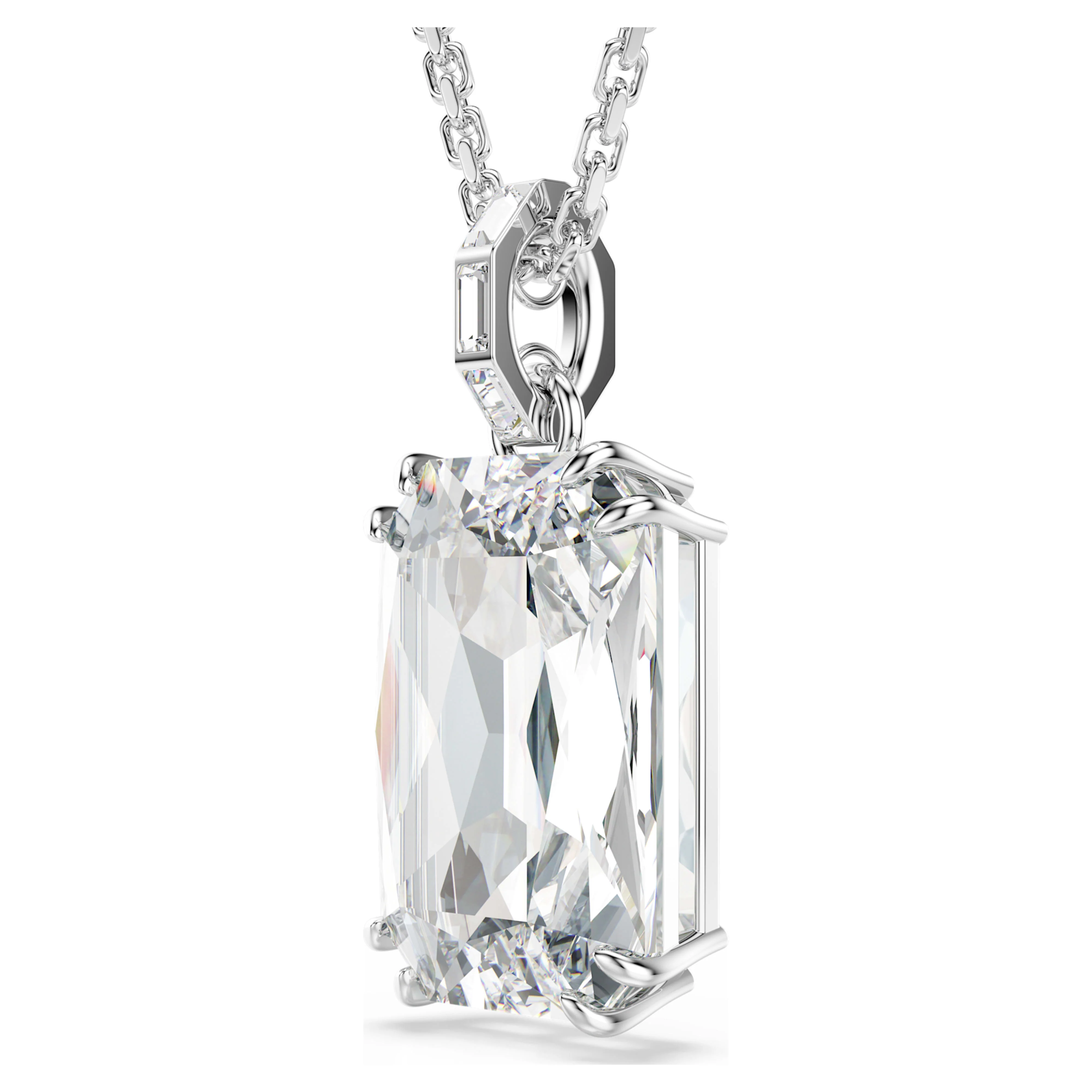 Millenia pendant Octagon cut, White, Rhodium plated - Image 3