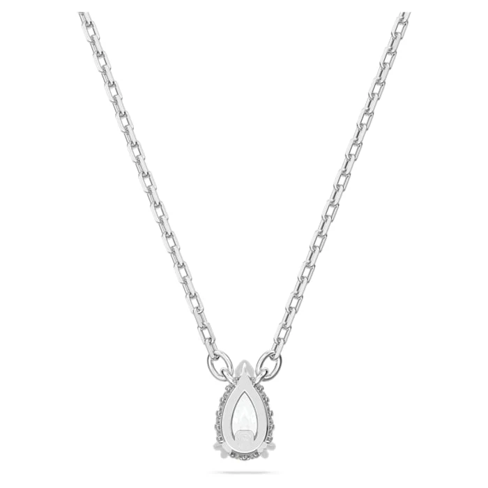 Millenia pendant Pear cut, White, Rhodium plated - Image 4