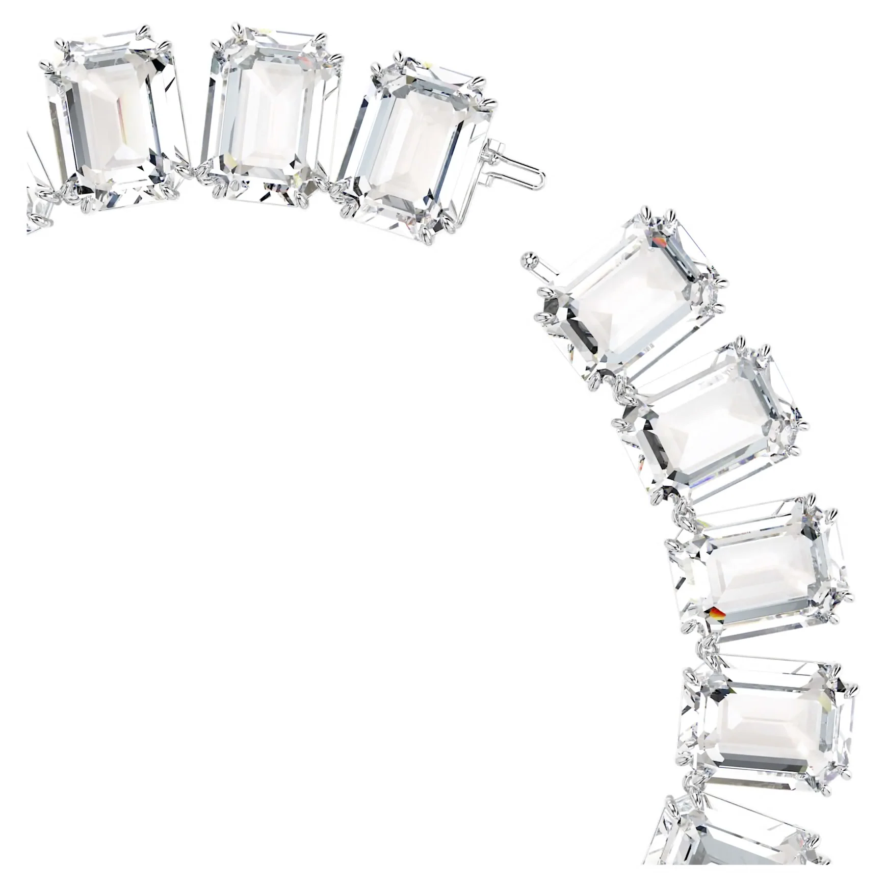 Millenia Tennis necklace
Oversized crystals, Octagon cut, White, Rhodium plated - Image 3