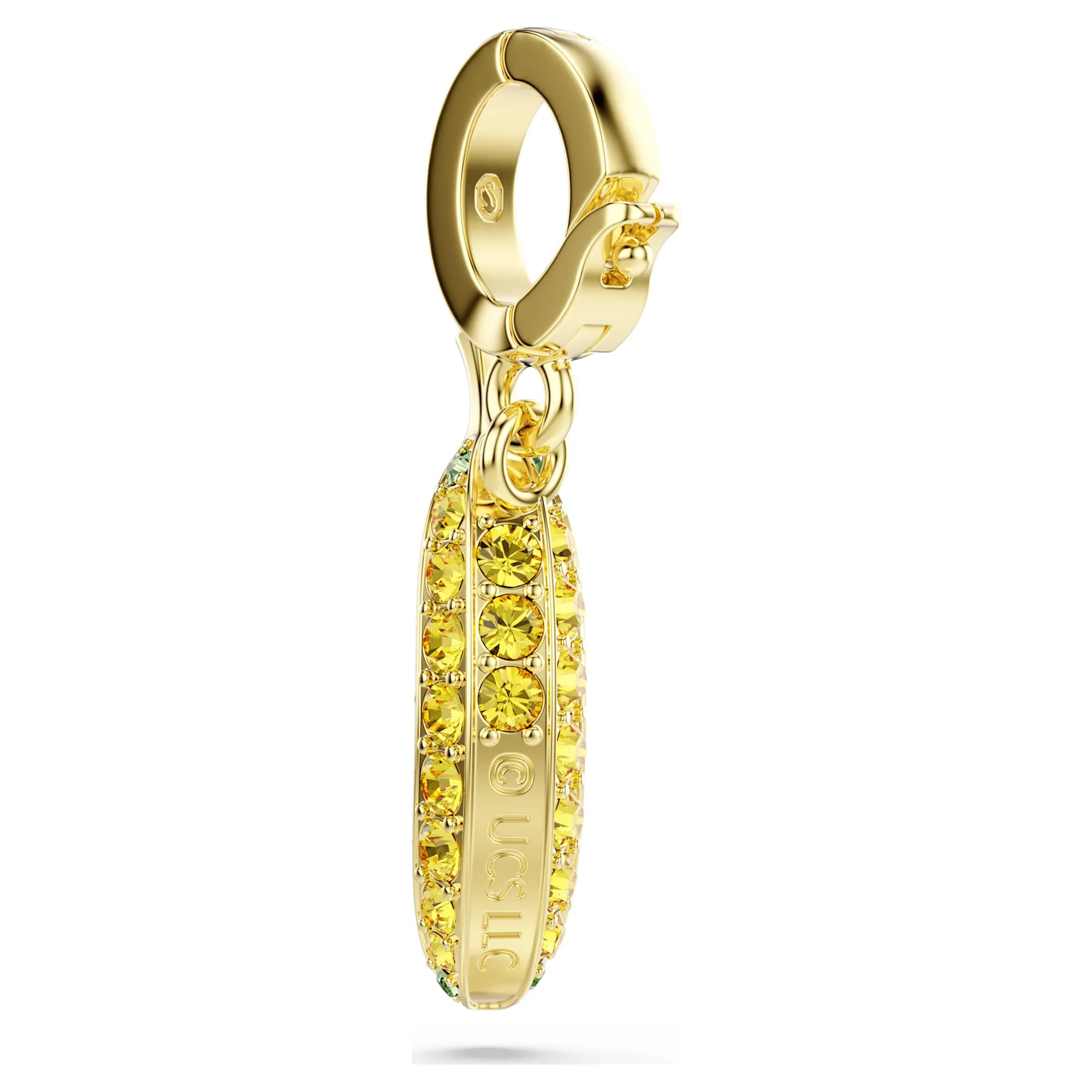 Minions Banana charm Pavé, Yellow, Gold-tone plated - Image 4