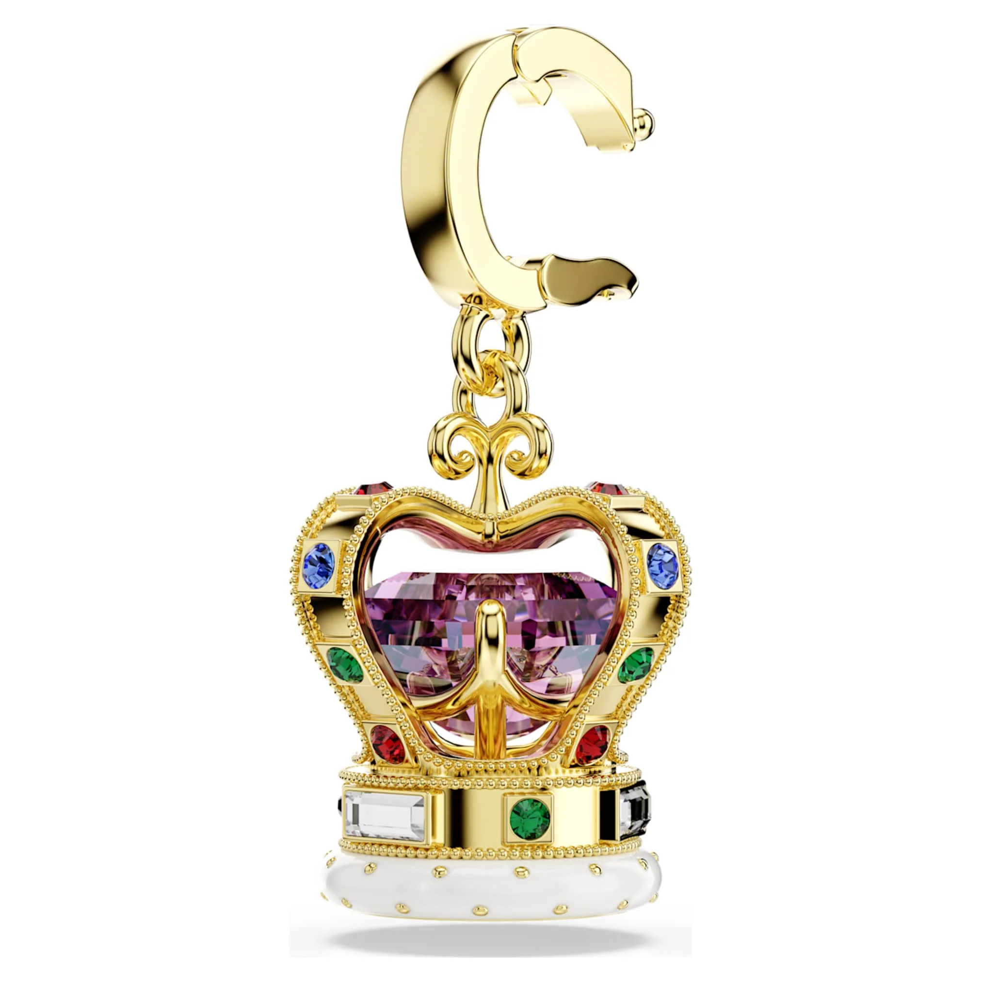 Minions Crown charm Mixed cuts, Multicolored, 18K gold finish - Image 3