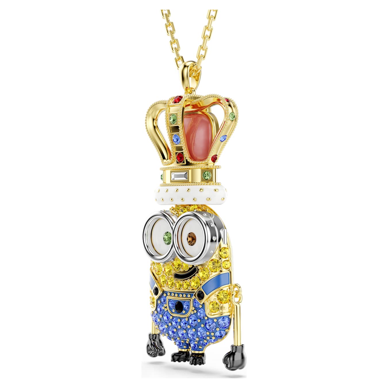 Minions King Bob pendant Pavé, Multicolored, Gold-tone plated - Image 3