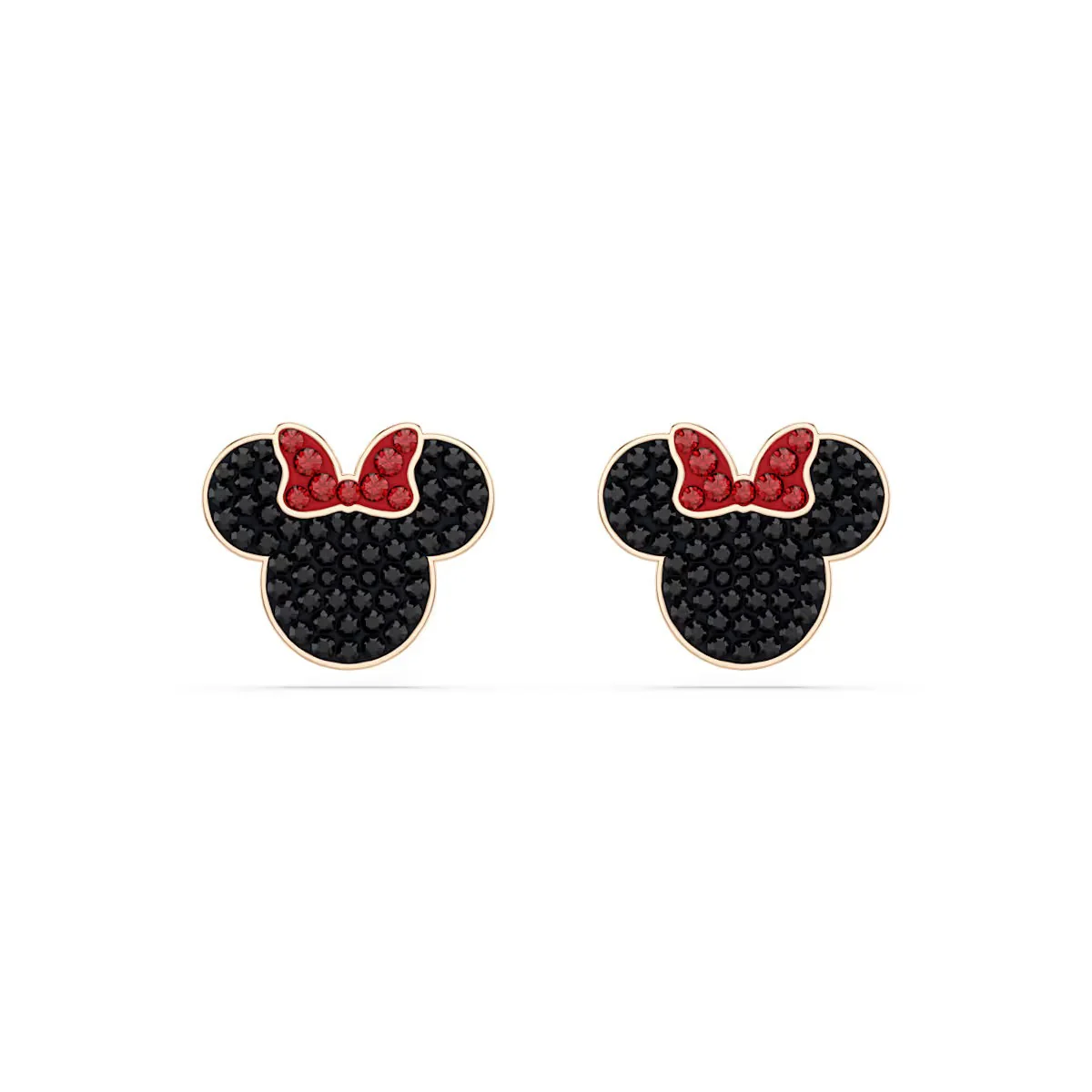 Minnie Stud Earrings, Multicolored, Rose Gold Tone Plated